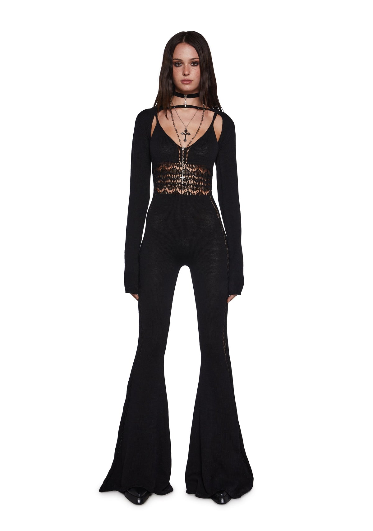 Sudden Silence Jumpsuit And Shrug Set