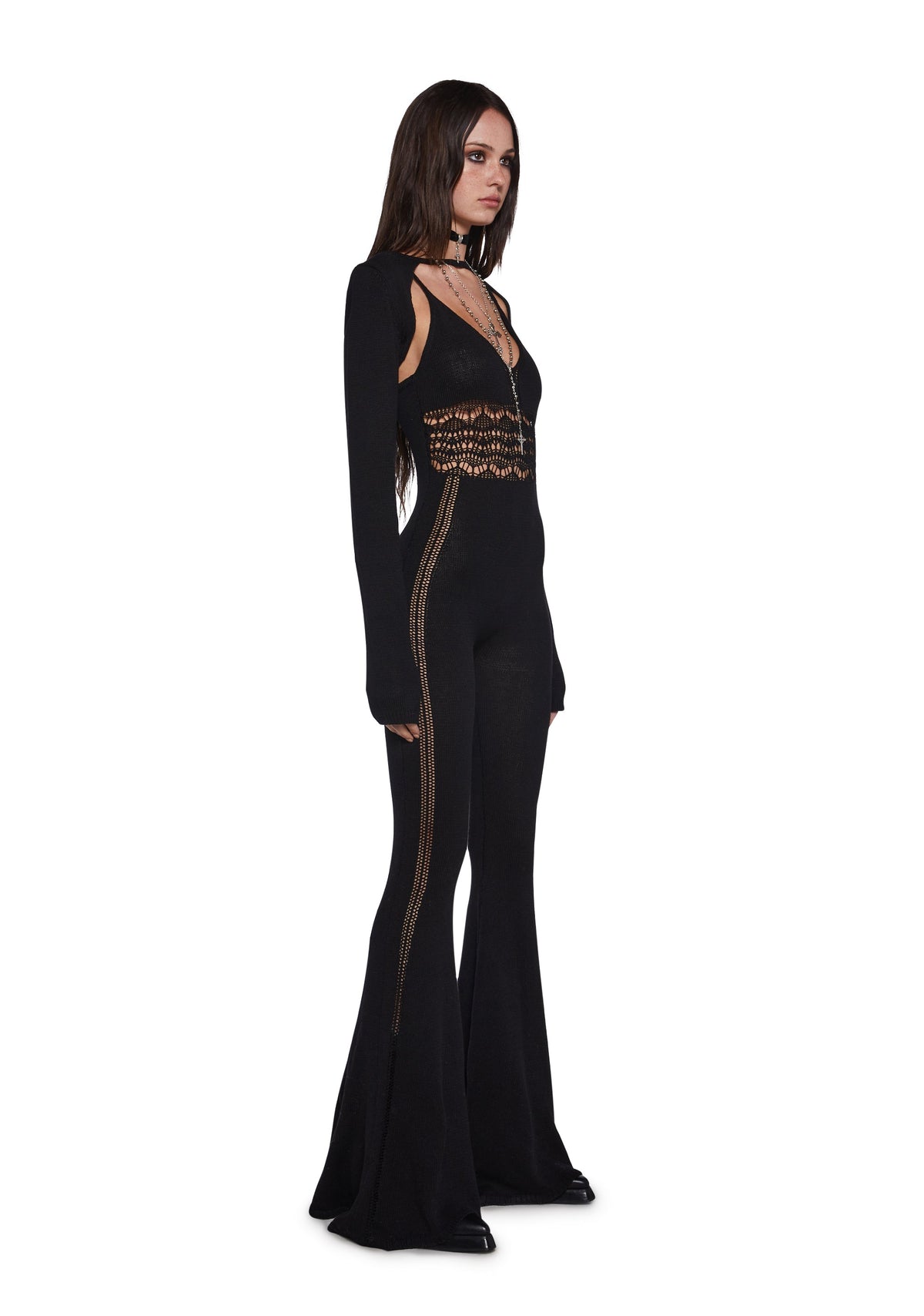 Sudden Silence Jumpsuit And Shrug Set