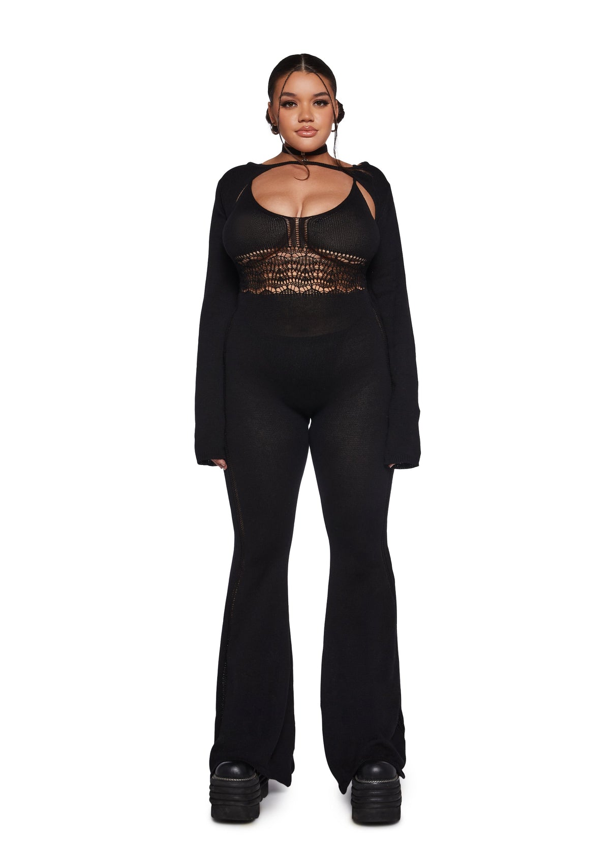 Sudden Silence Jumpsuit And Shrug Set
