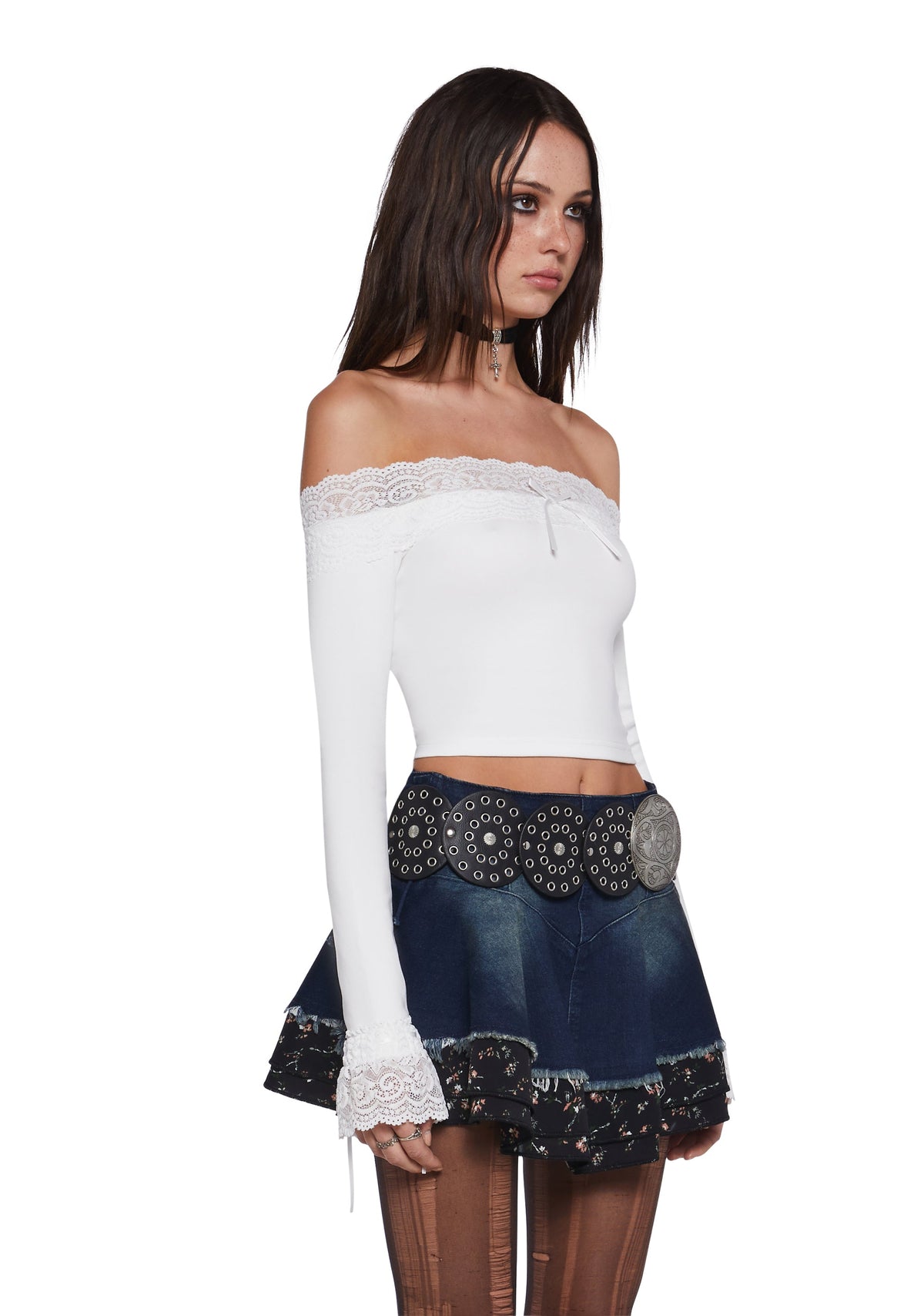 Flirt Expert Off The Shoulder Top - White