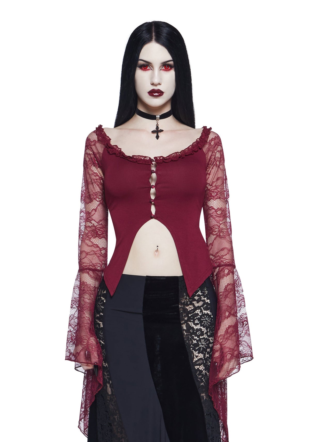My Very Nature Long Sleeve Top - Dark Red