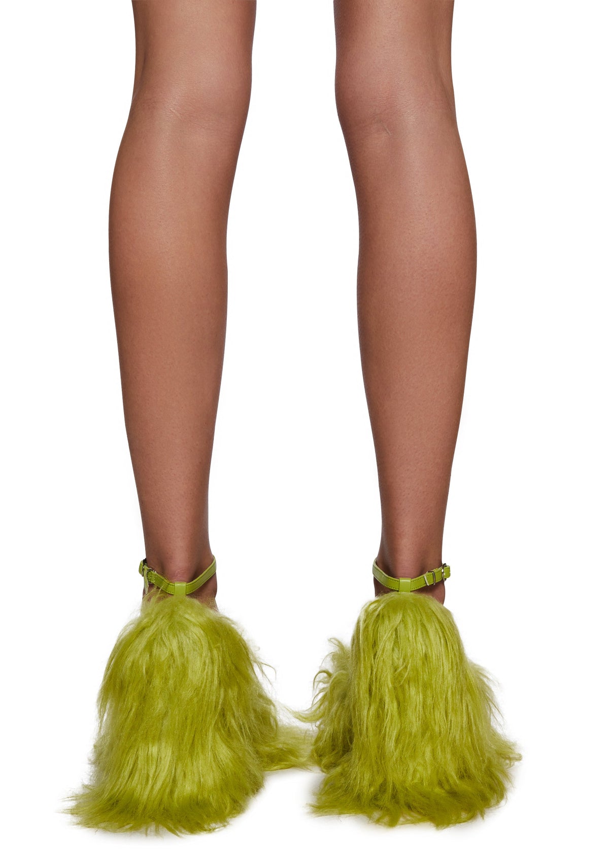 Your Pet Fuzzy Faux Fur Platform Heels
