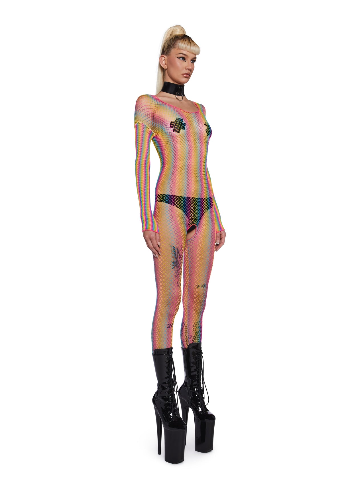 Kaleidoscope Kiss Fishnet Body Stocking