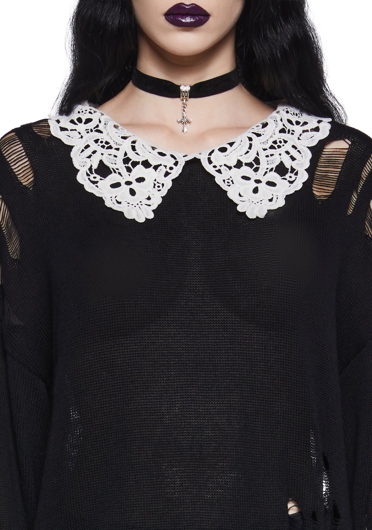 Hexed Vices Distressed Sweater