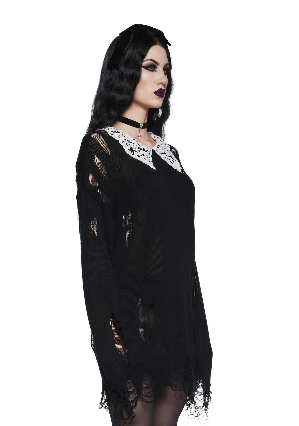 Hexed Vices Distressed Sweater