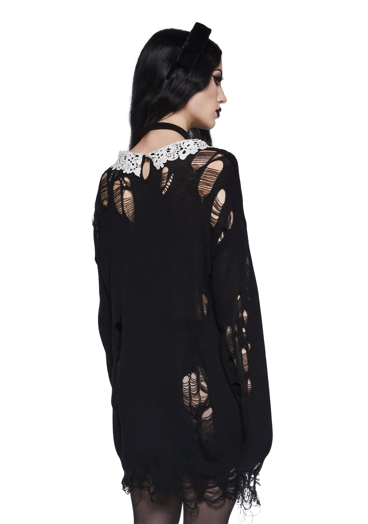 Hexed Vices Distressed Sweater