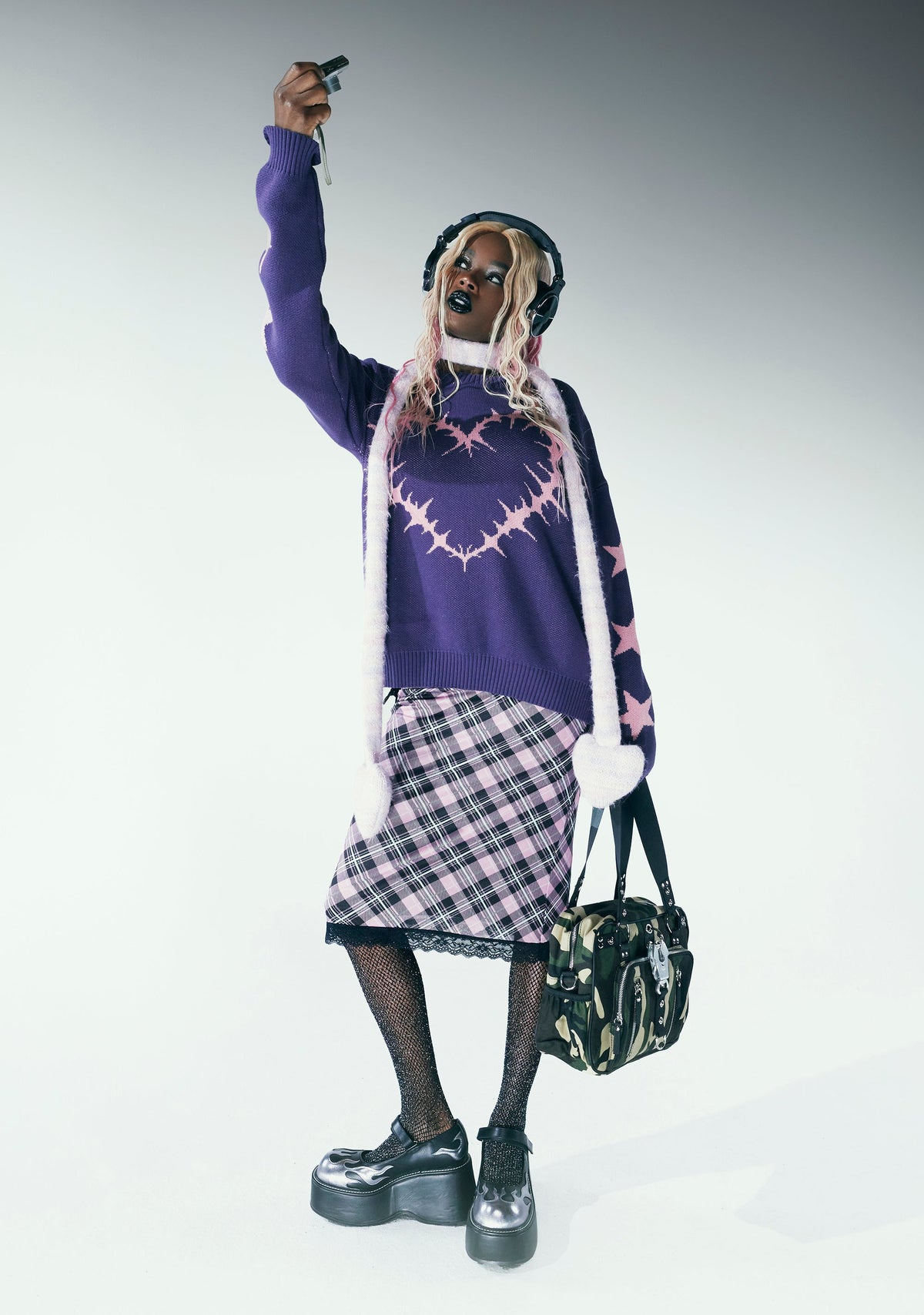 Mournful Cheer Mesh Midi Skirt