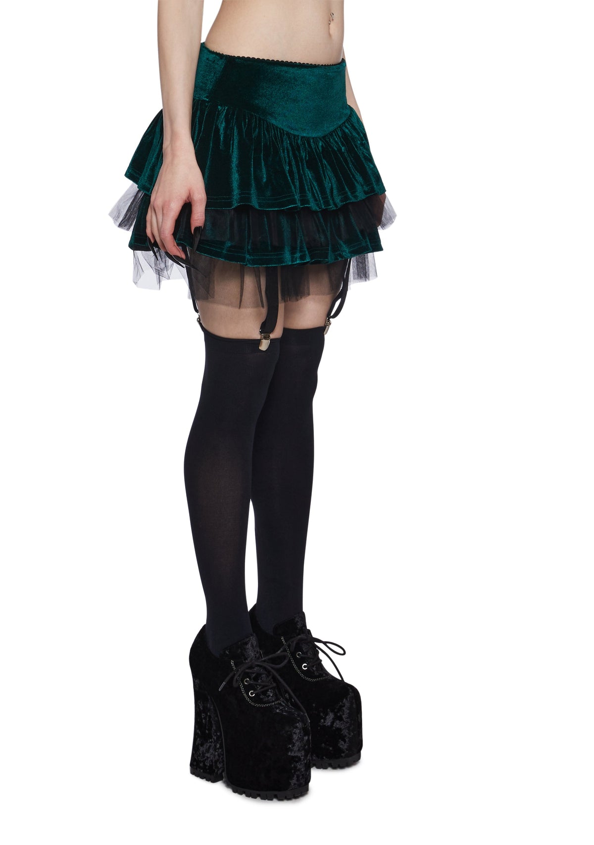 Cavalier Courtship Mini Skirt - Green