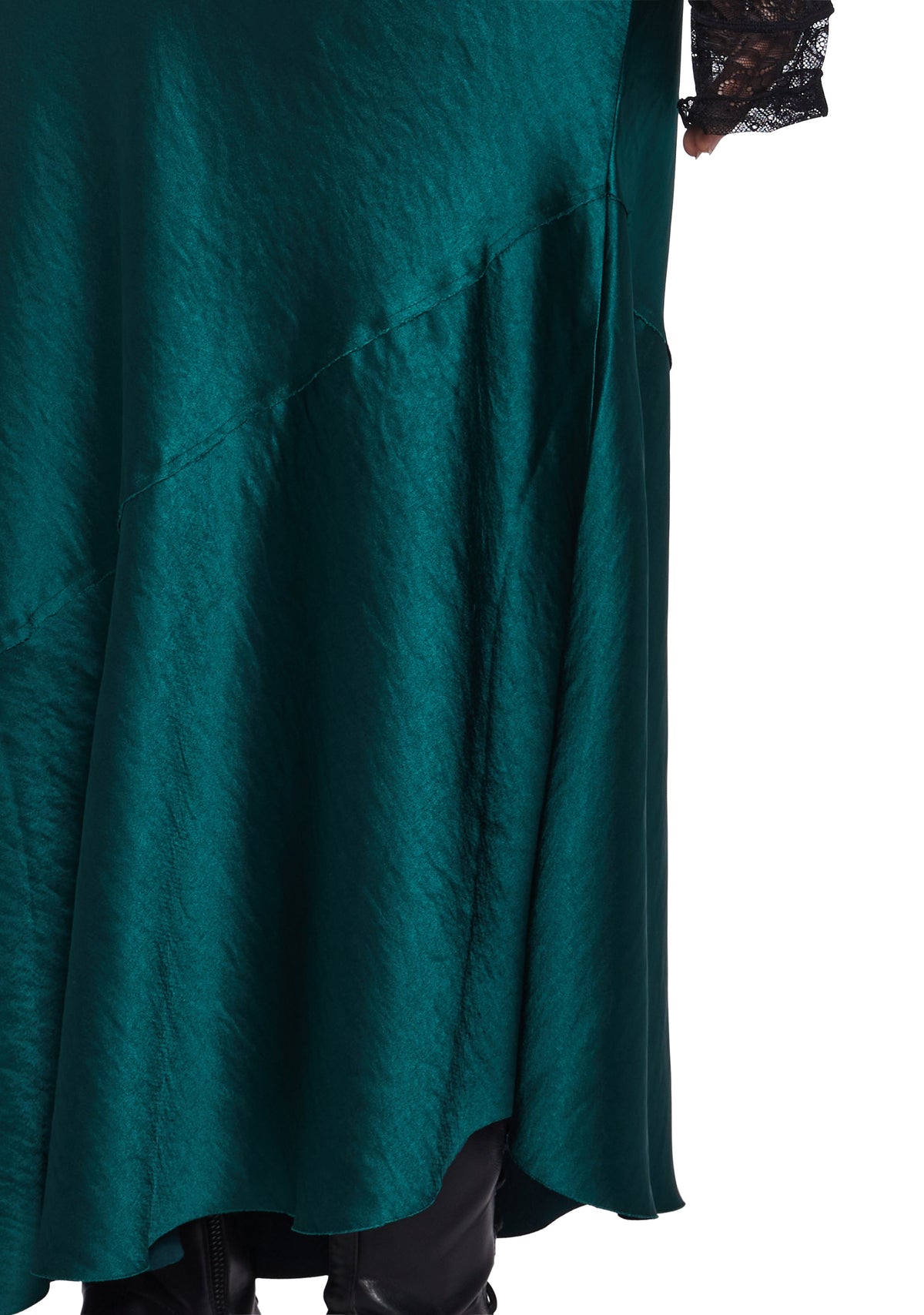Tragically Divine Satin Midi Skirt