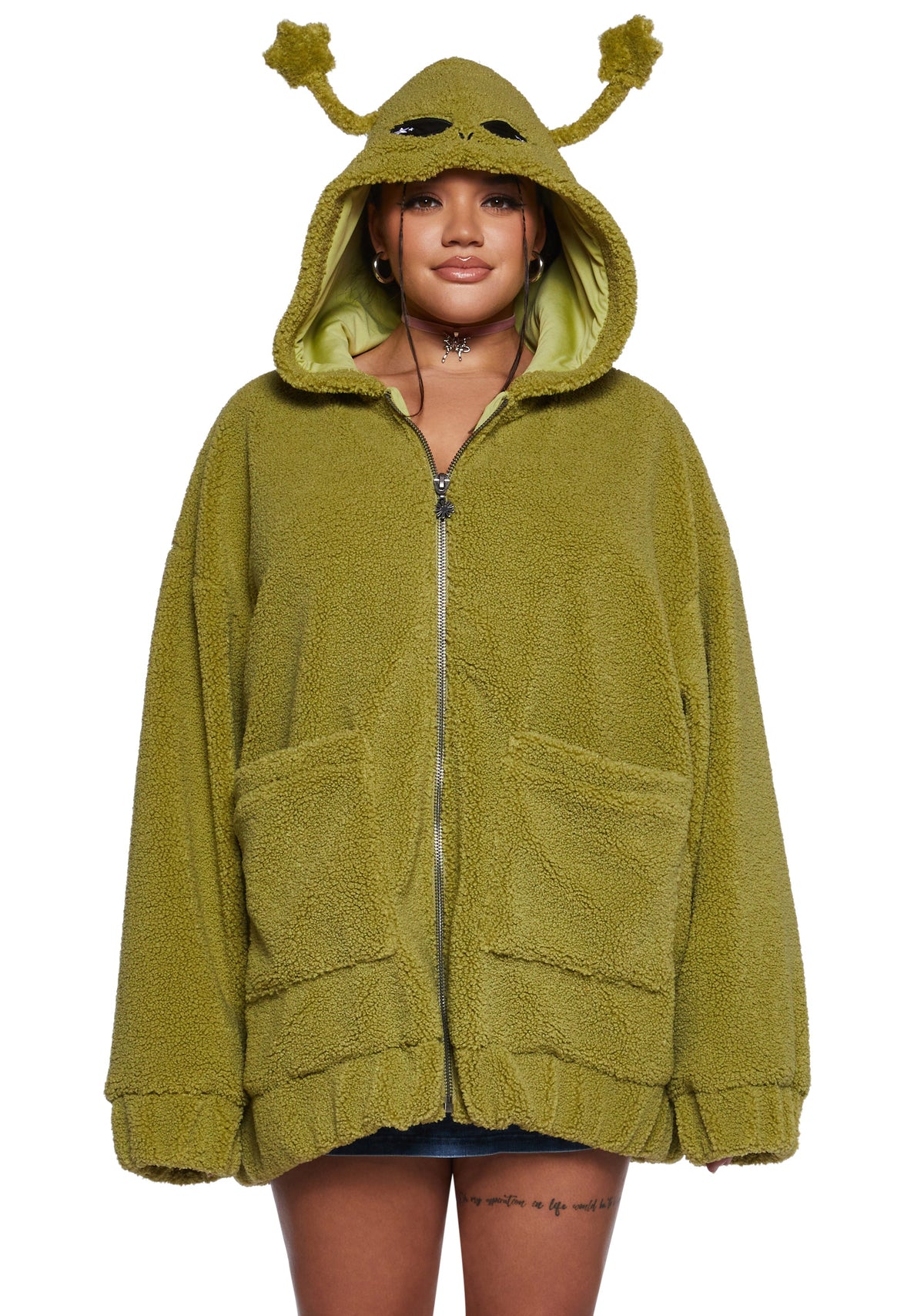 In Your Orbit Hooded Sherpa Jacket