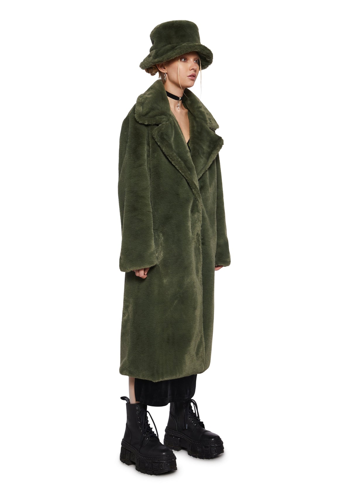 Virtual Insanity Faux Fur Coat And Hat