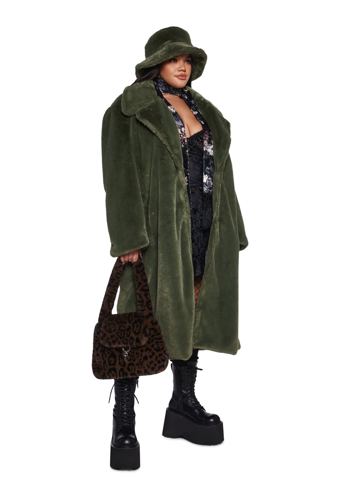 Virtual Insanity Faux Fur Coat And Hat