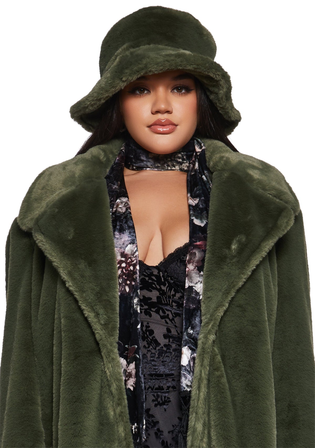 Virtual Insanity Faux Fur Coat And Hat
