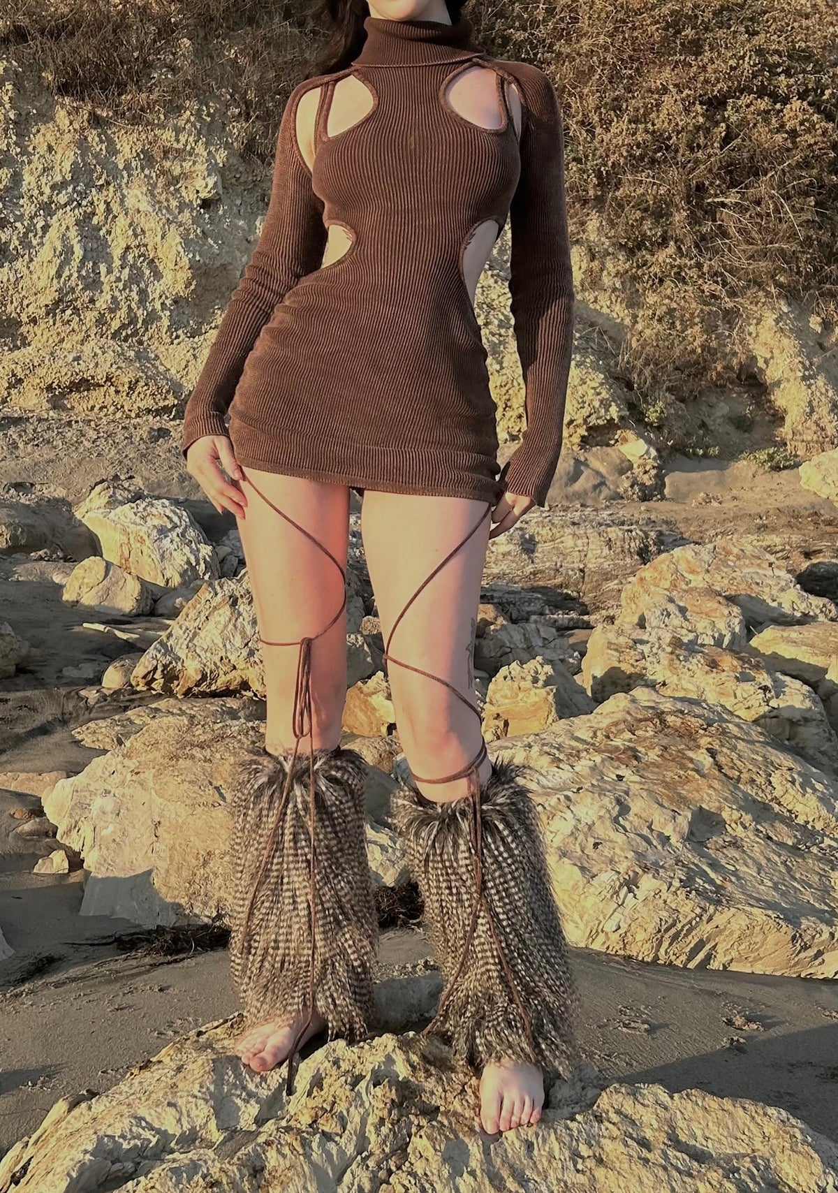 Warp Cut-Out Bodycon Dress
