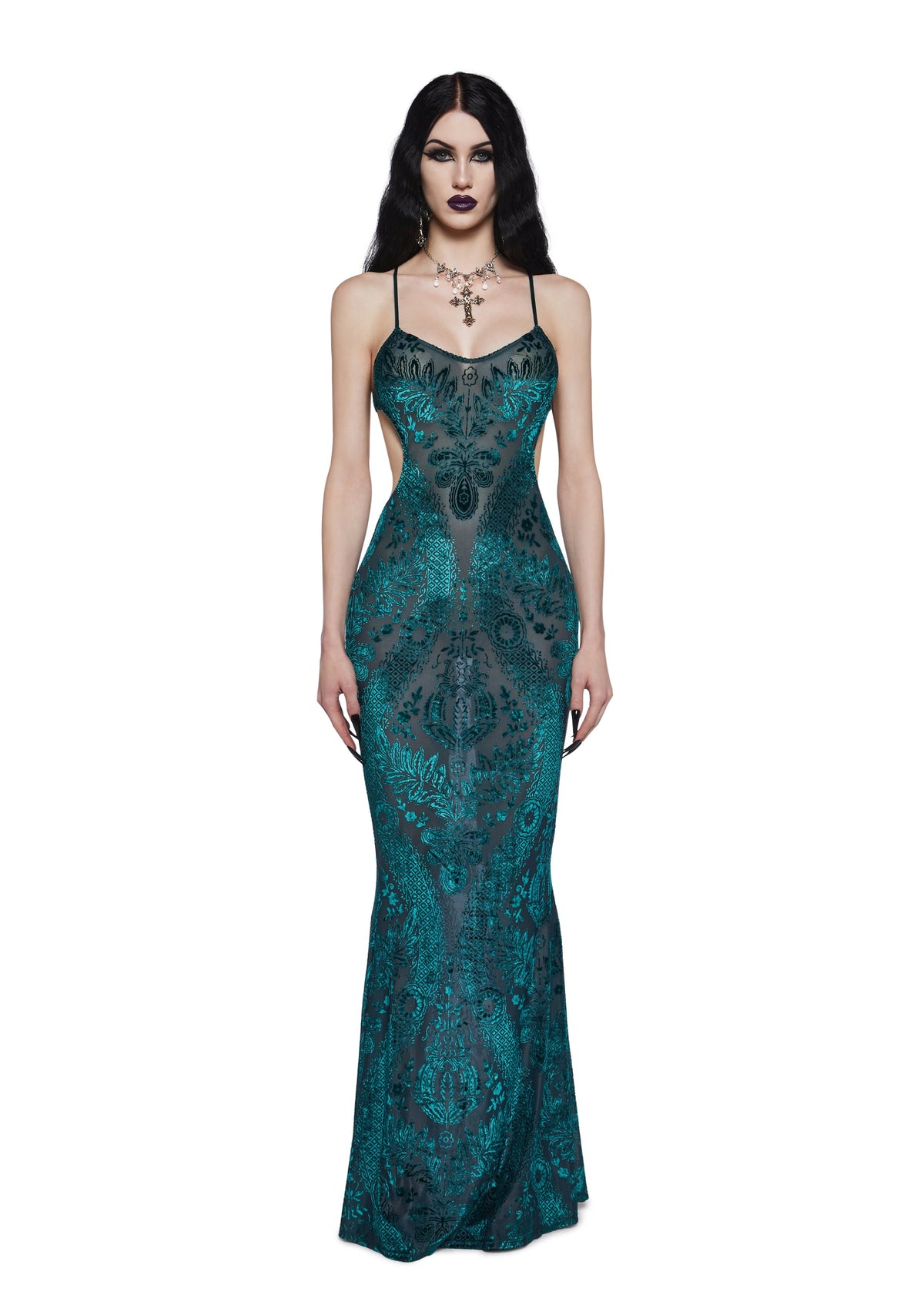 Whispered Darkness Maxi Dress