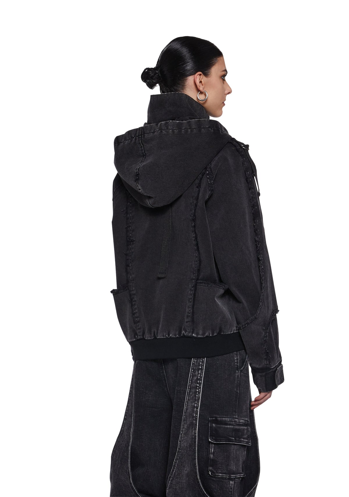 Warp Denim Bomber Jacket