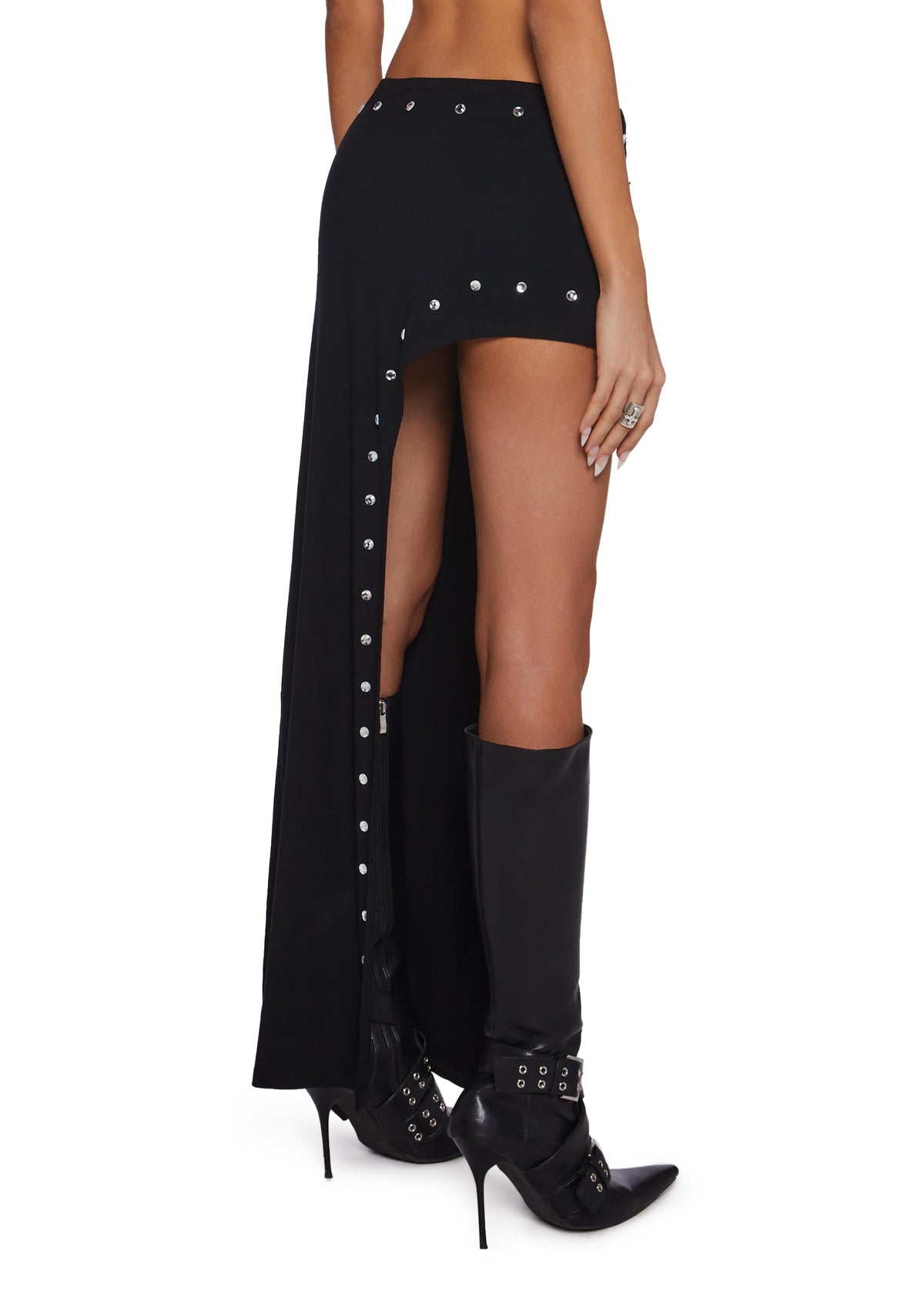 Relentless Glam Asymmetrical Maxi Skirt