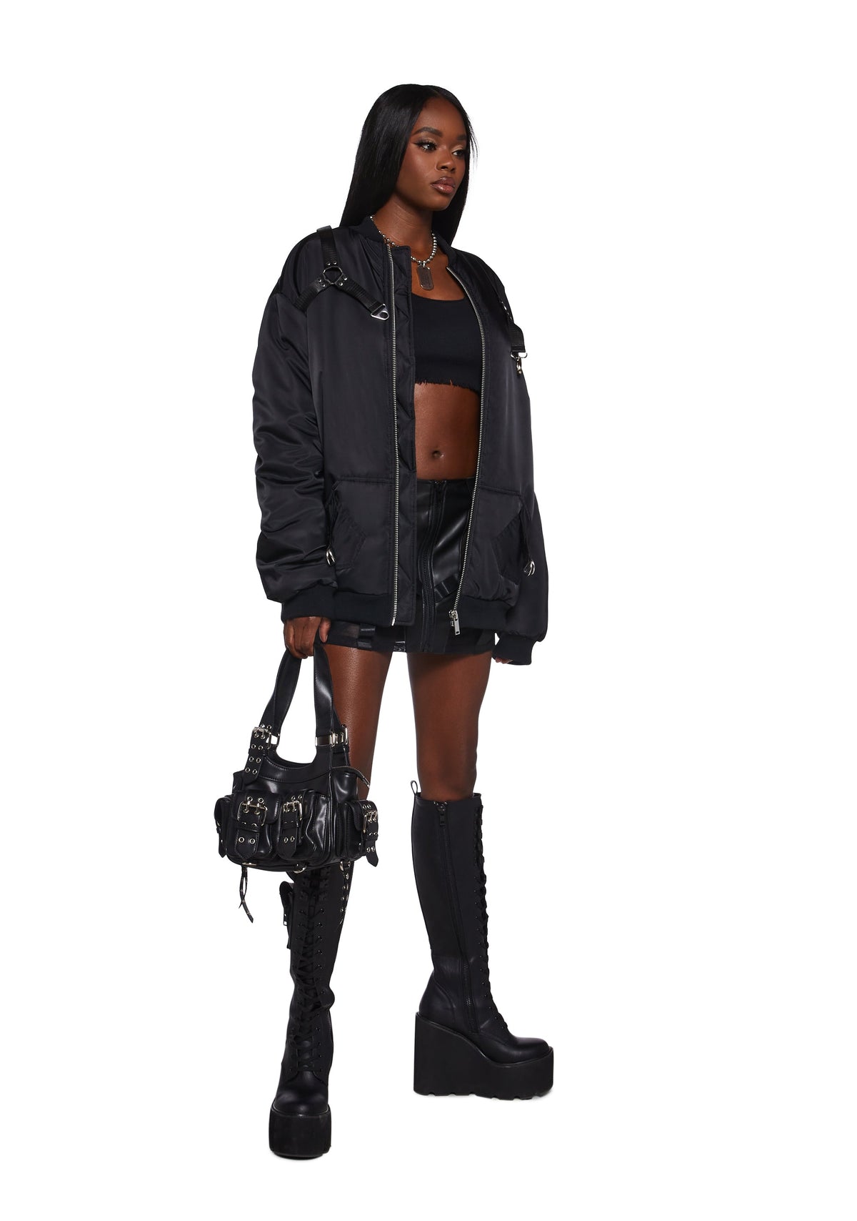 Baddie Undercover Oversized Bomber Jacket
