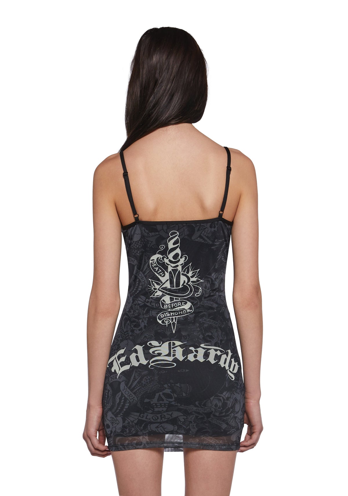 Dagger Rose Mesh Dress