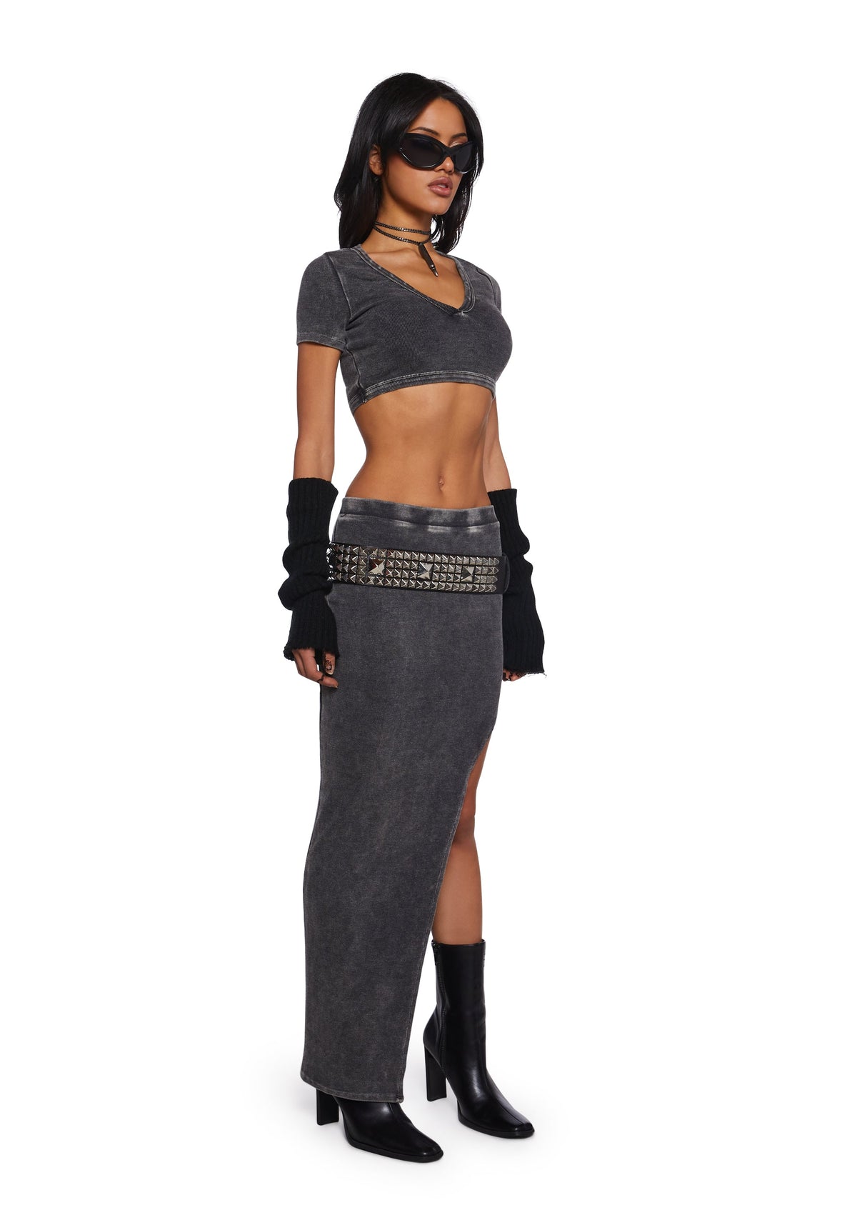 Lust Pulse Skirt Set - Black