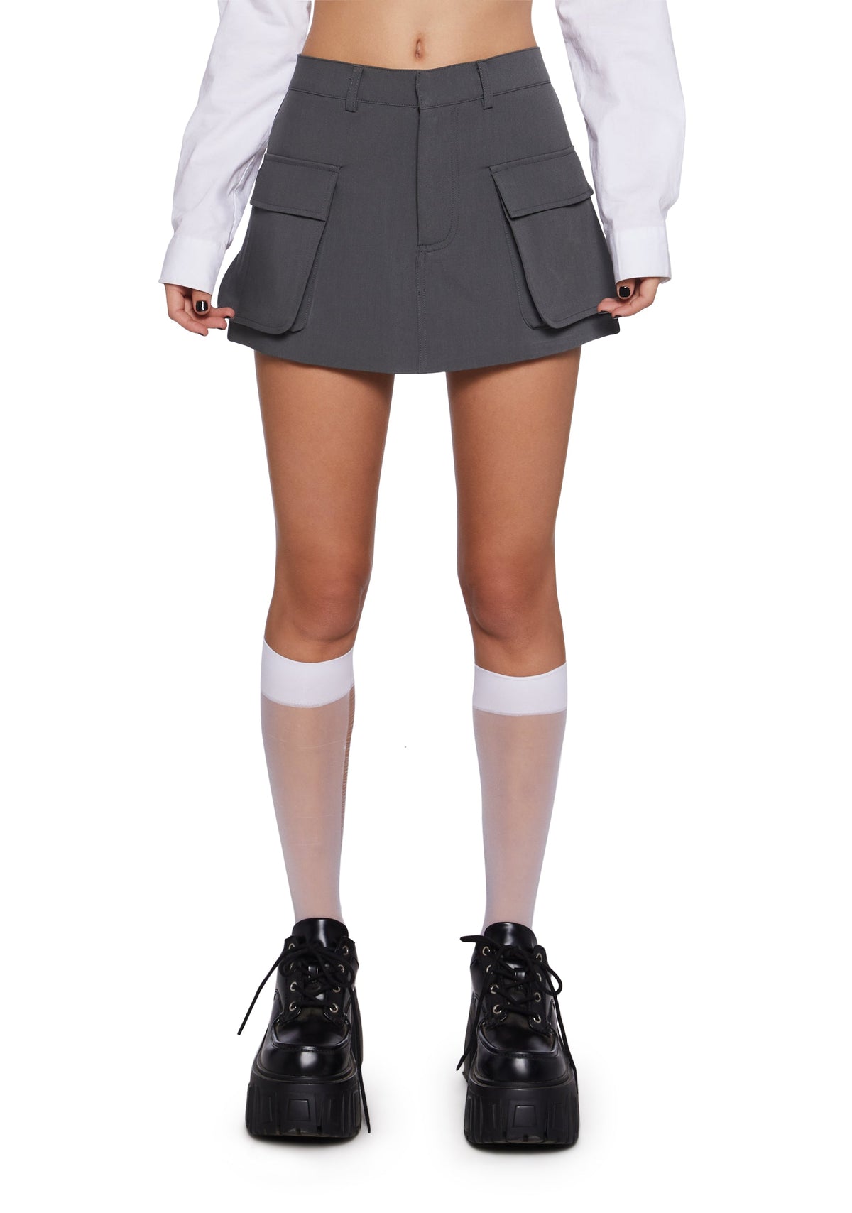 Office Punk Mini Skort - Gray