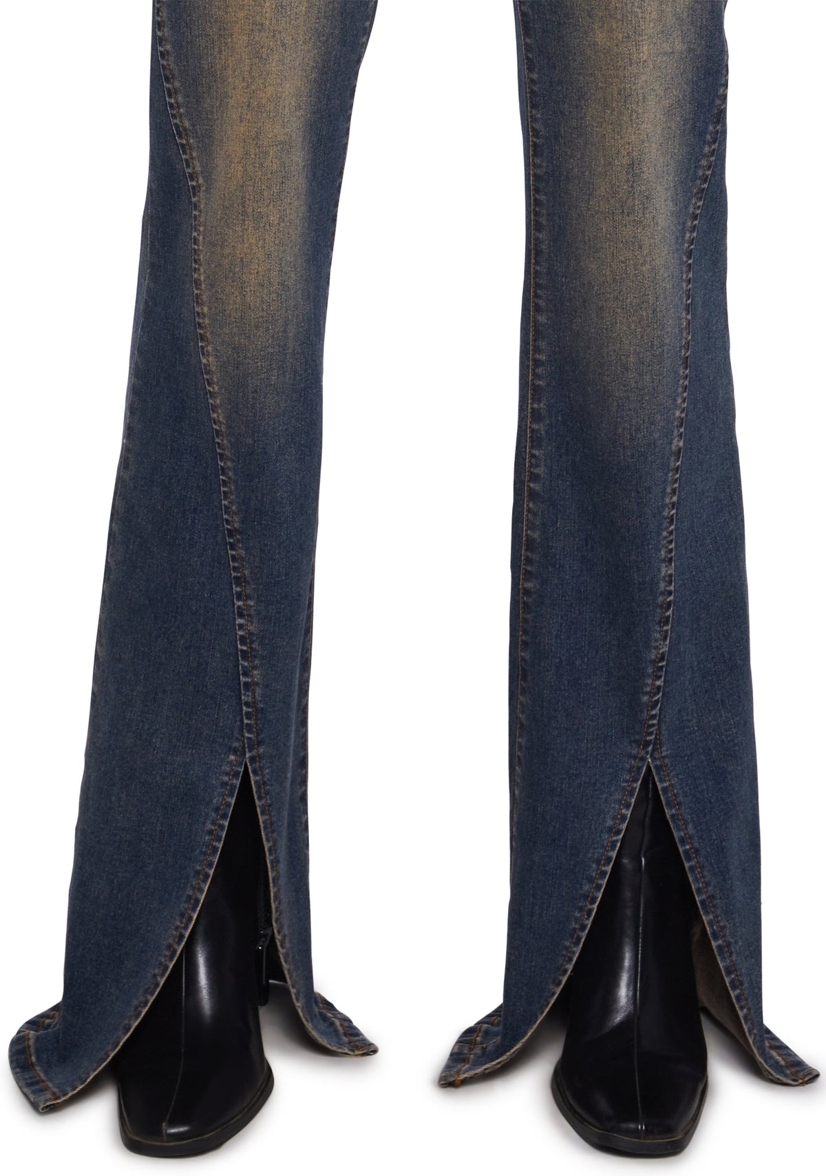 Tell Your Friends Split Hem Denim Jeans