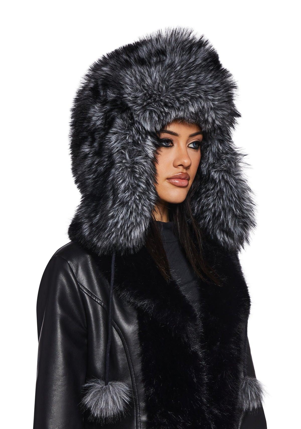 Clique Oversized Trapper Hat - Black