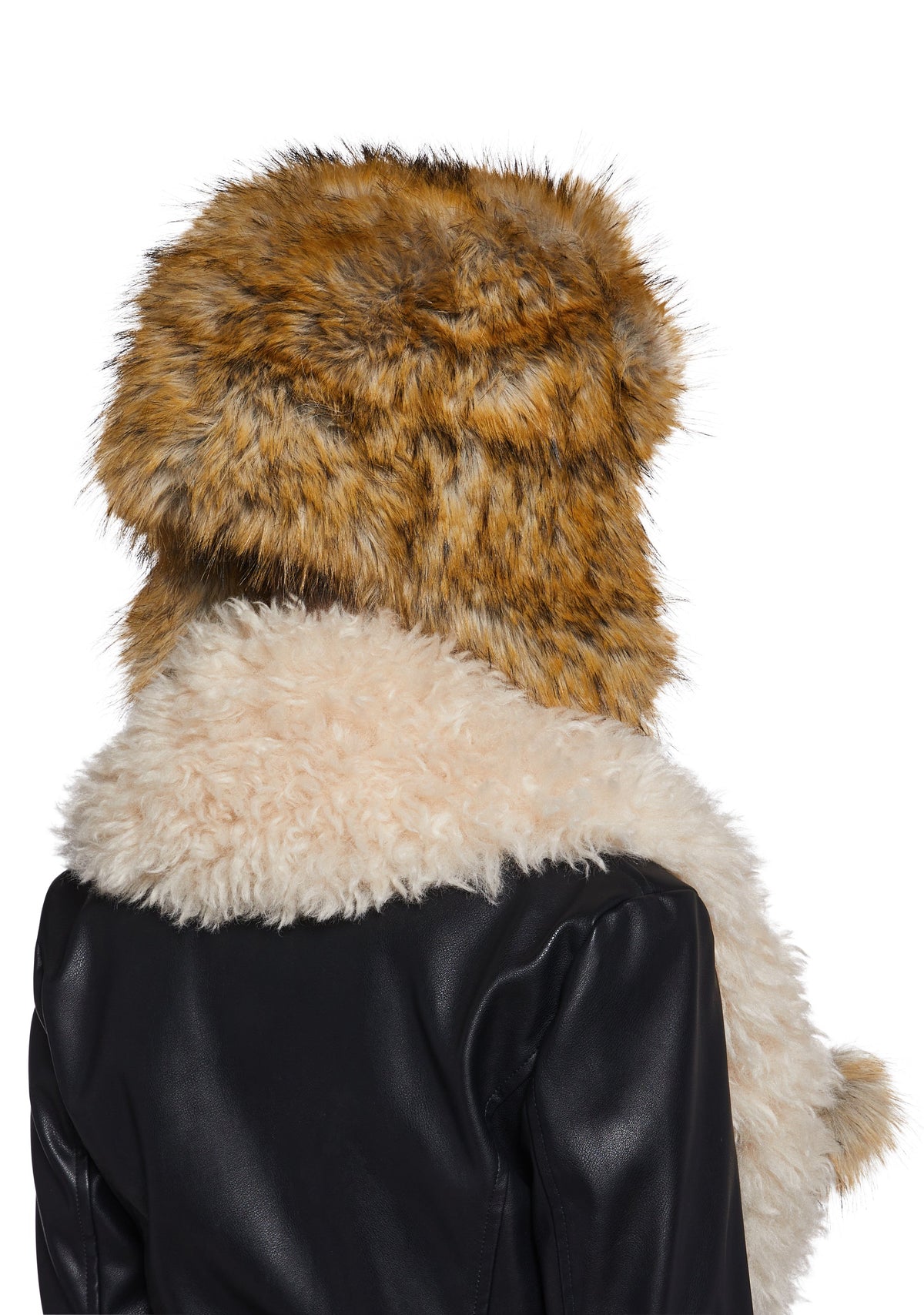 Clique Oversized Trapper Hat - Brown