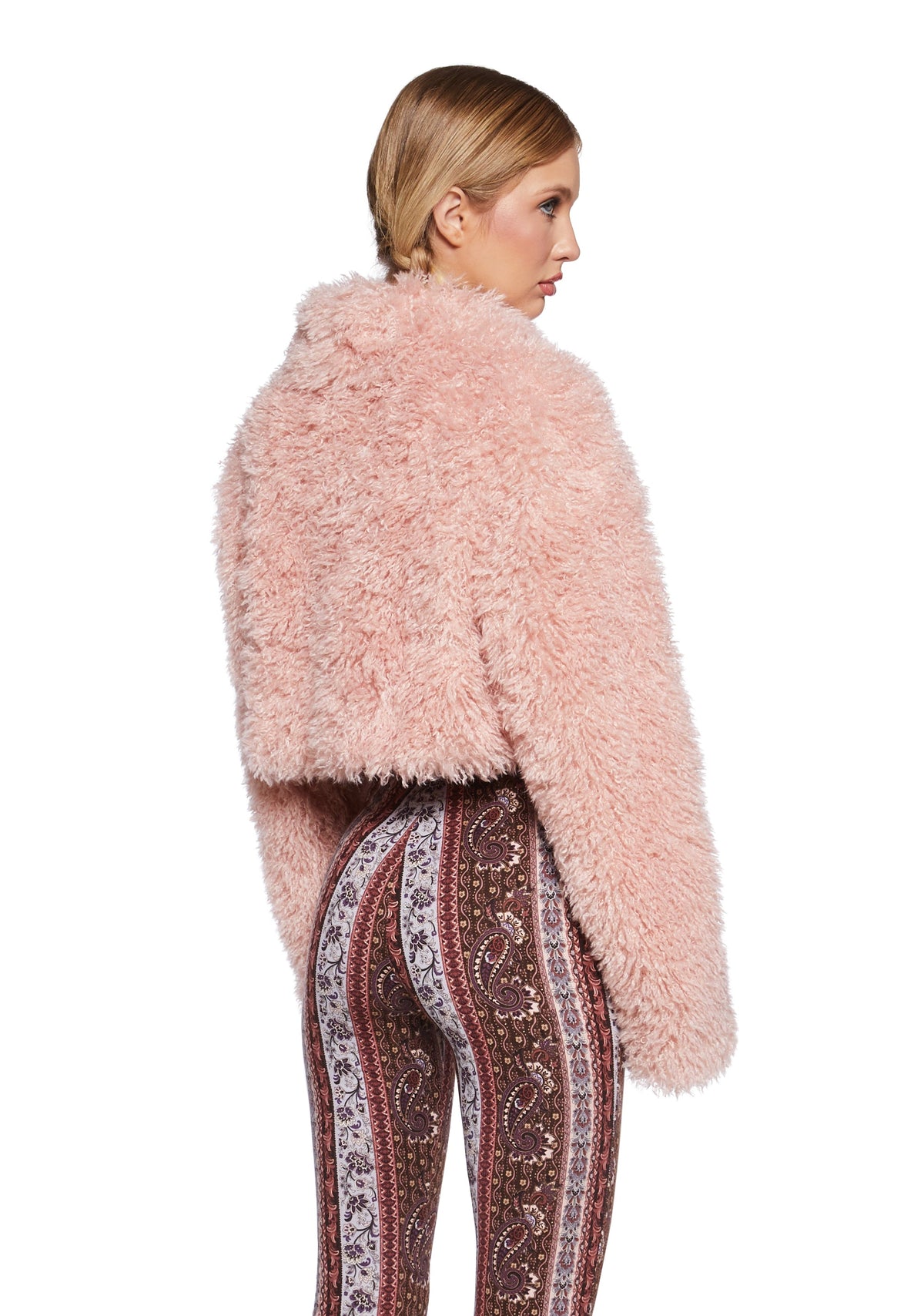 Spiraling Daze Faux Fur Jacket