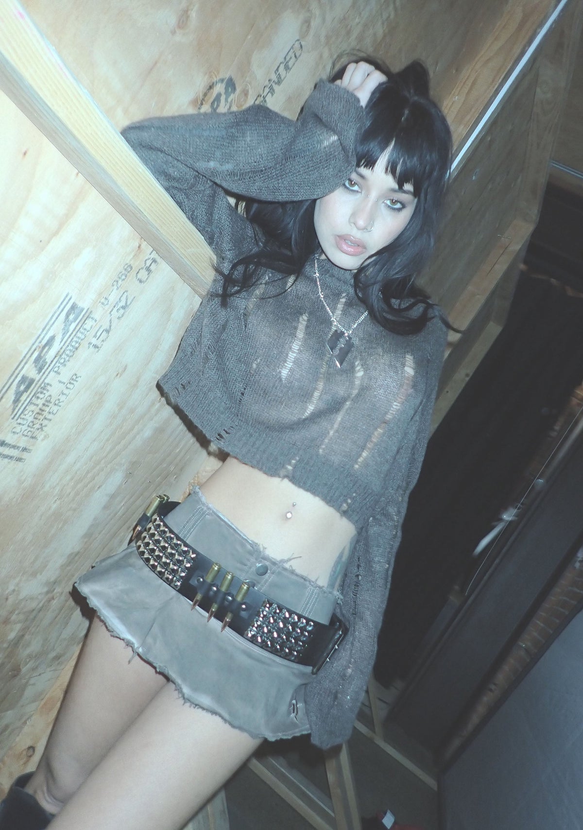 Chord Distressed Knit Sweater
