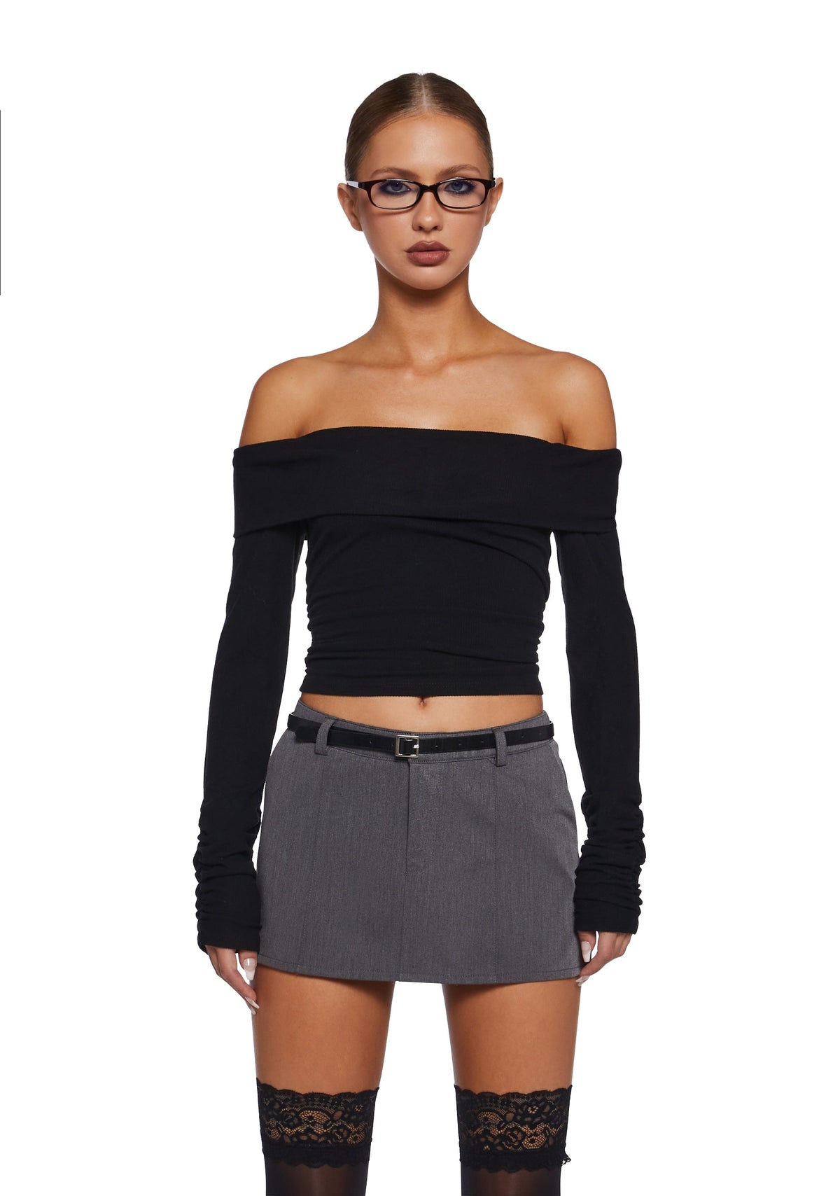Hold Me Now Off The Shoulder Top - Black