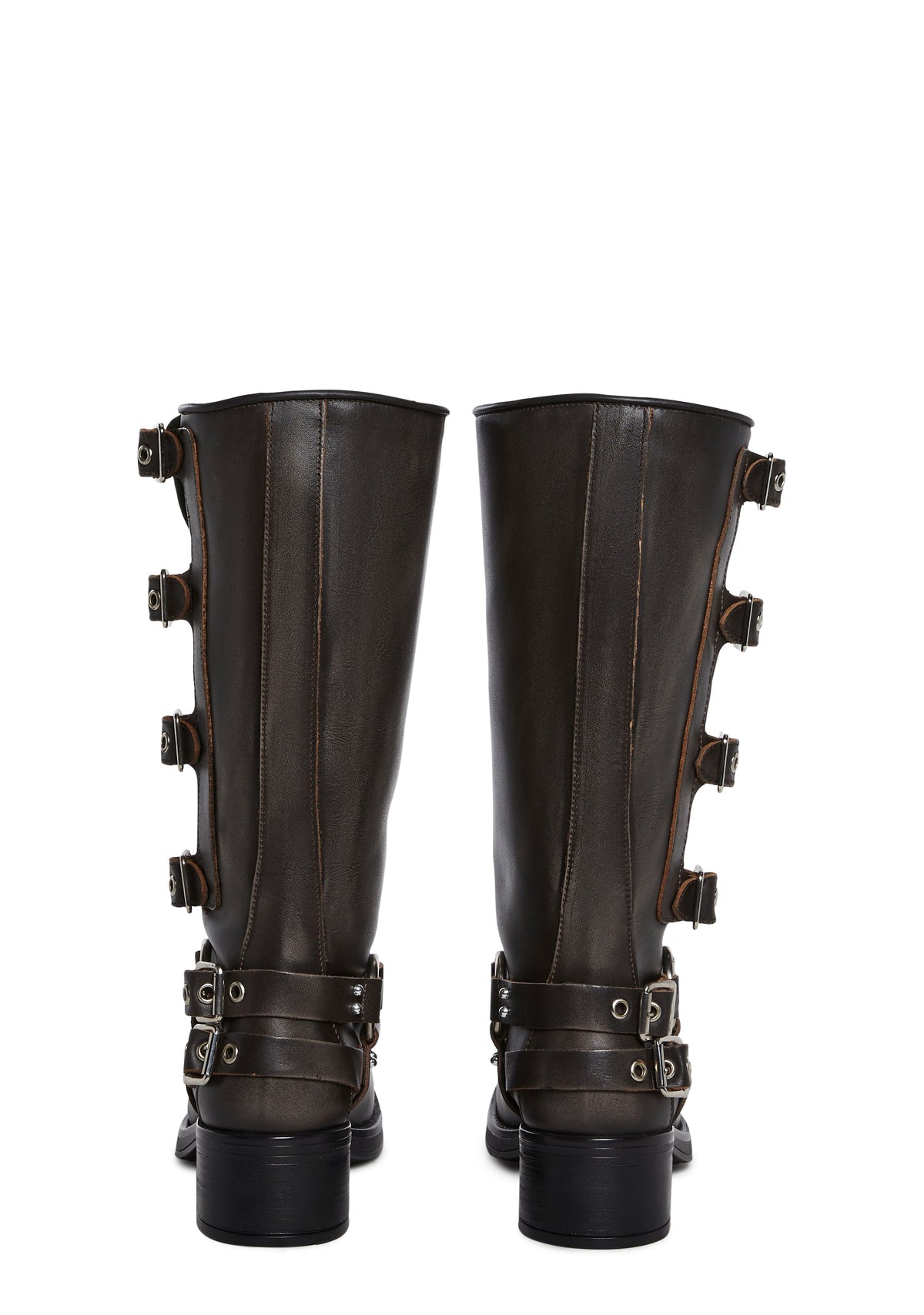 Rocky Distressed Buckle Boots