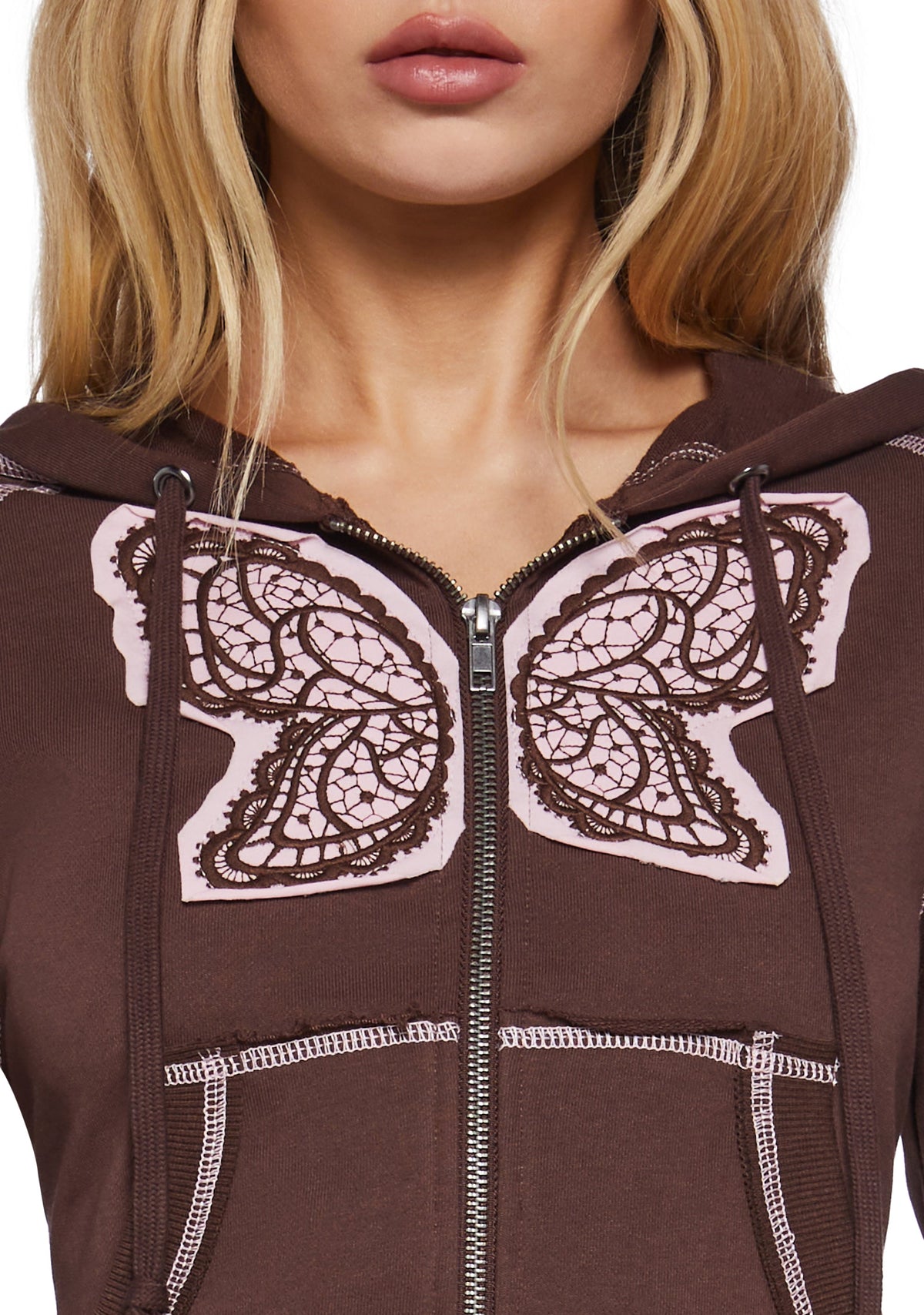 Skater Heart Crop Hoodie
