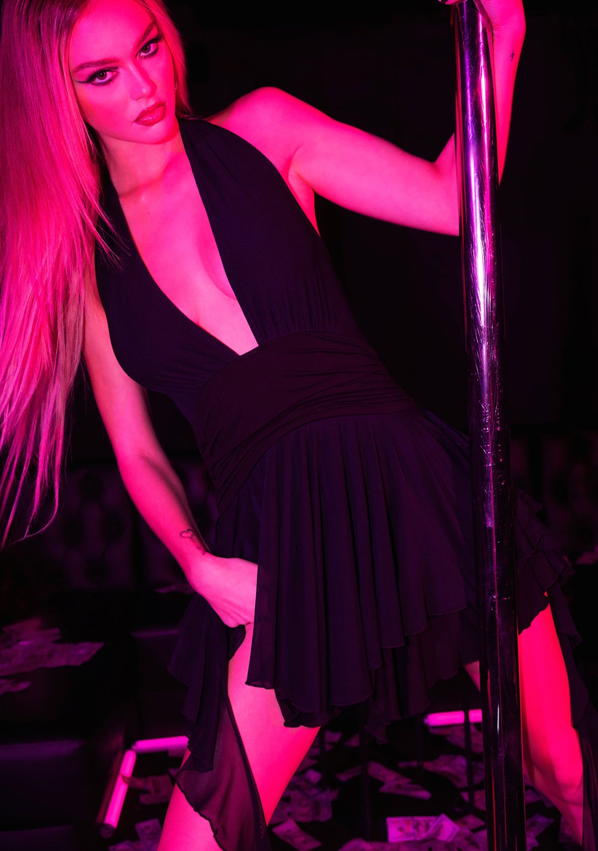 Sultry Ways Halter Dress - Black