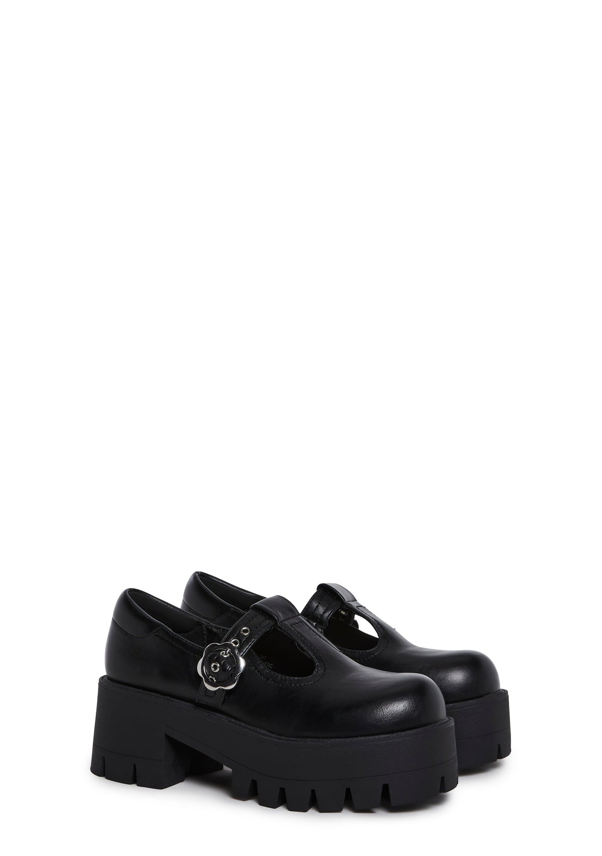 Playful Prelude Platform Mary Janes - Black
