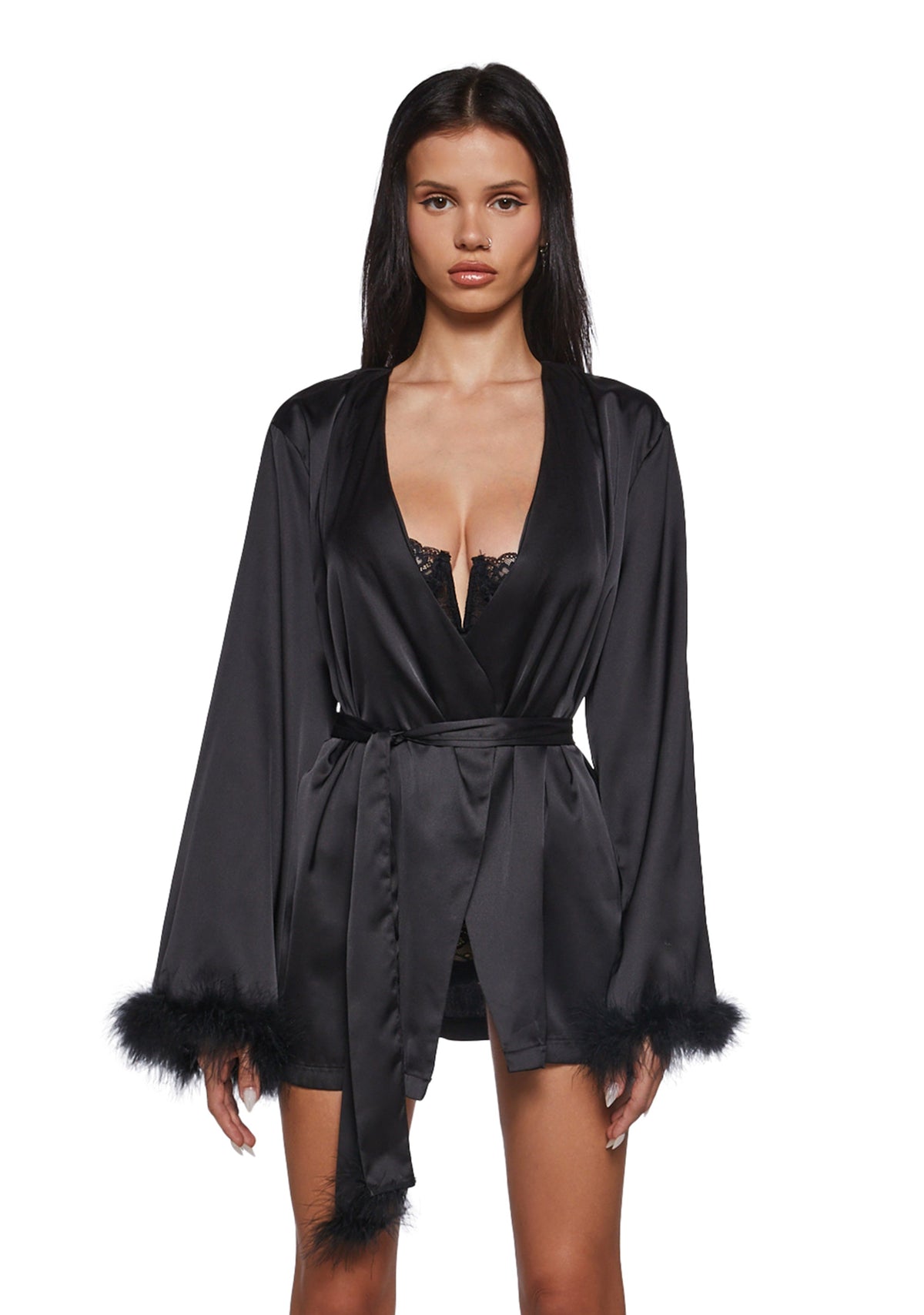 Gothic Stirs Satin Robe