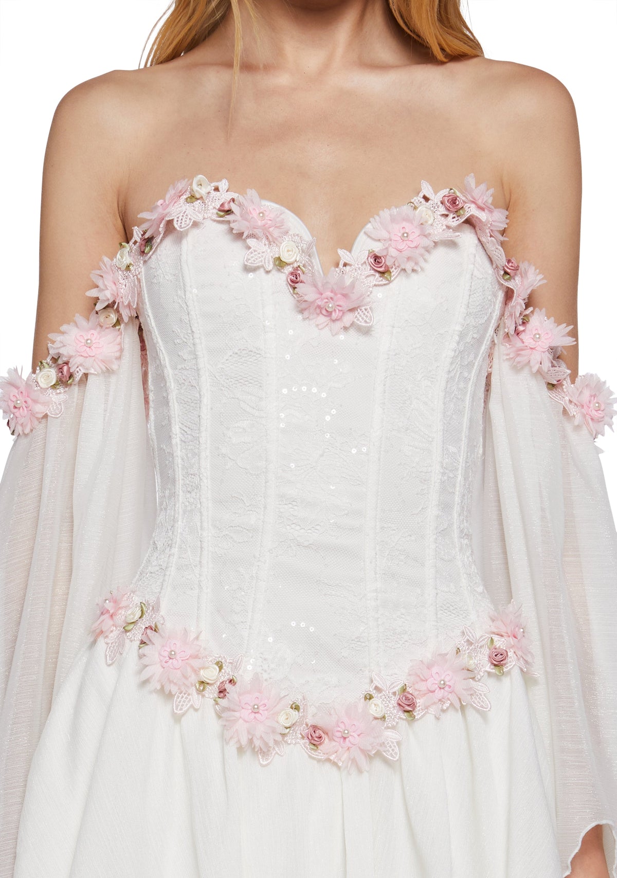 Sparkling Enchantment Mini Dress - White