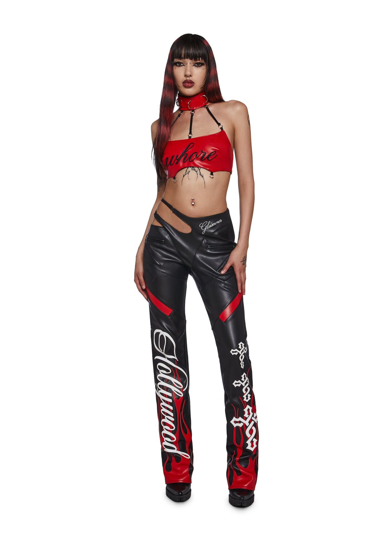 Turn On Choker Top - Red