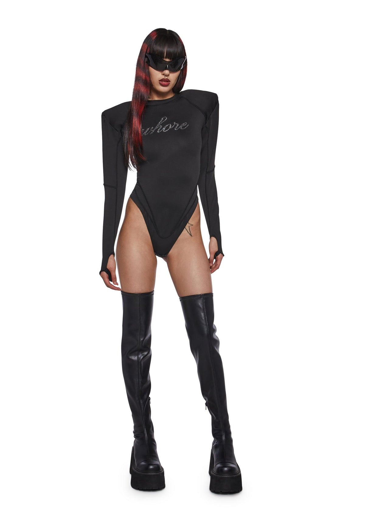 Crystal Whore Bodysuit Flat Panty