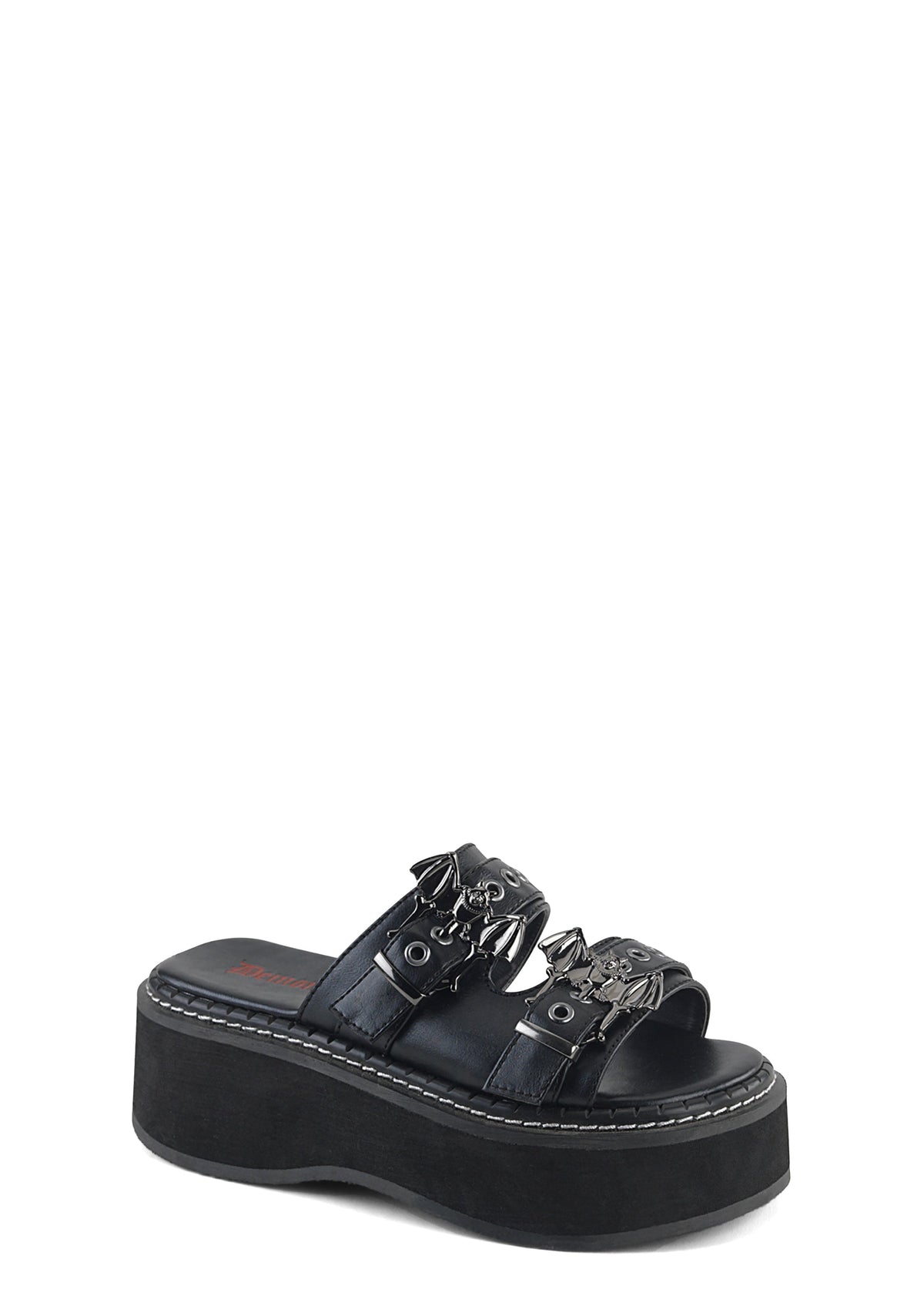 Emily-100 Platform Double Strap Slide Sandal