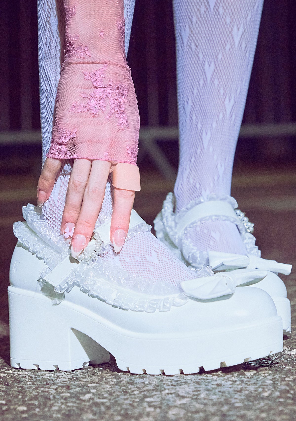 ‘ Porcelain Delights Edition’ Tira Ruffle Mary Janes