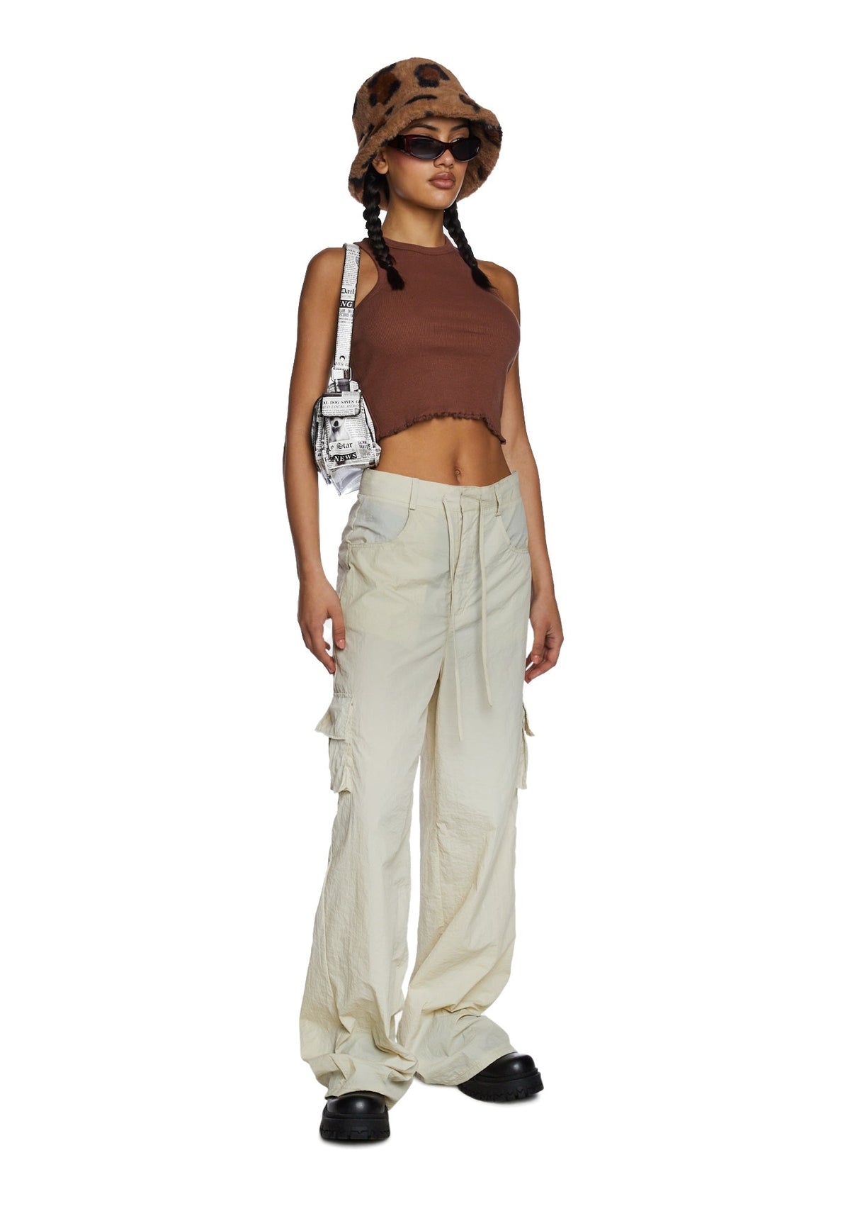 Nylon Cargo Trousers