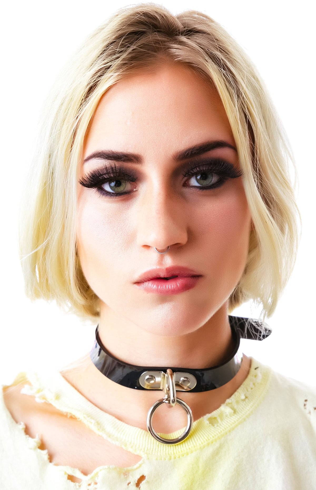 Ogasm O-Ring Collar Choker - White
