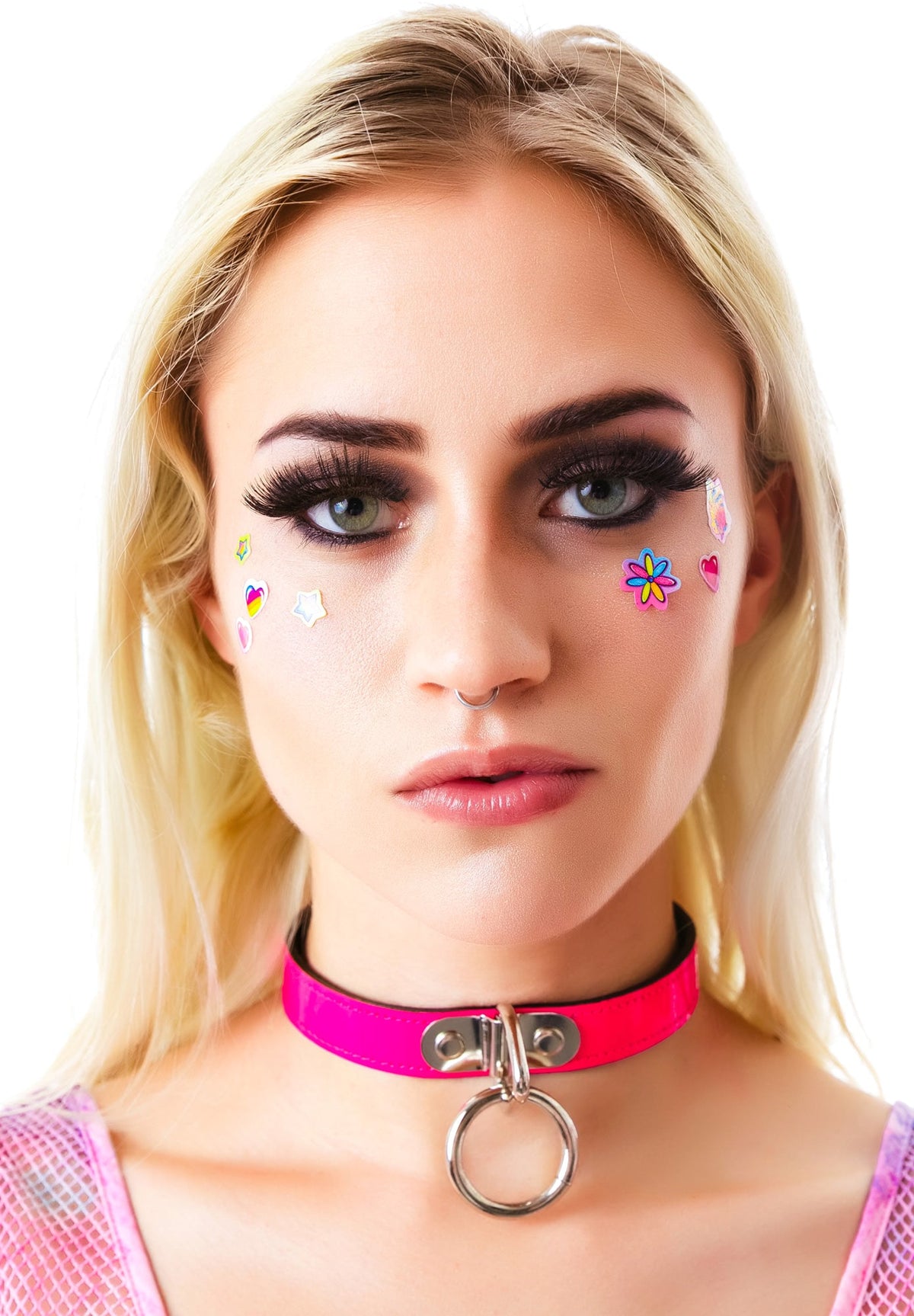 Ogasm O-Ring Collar Choker - White