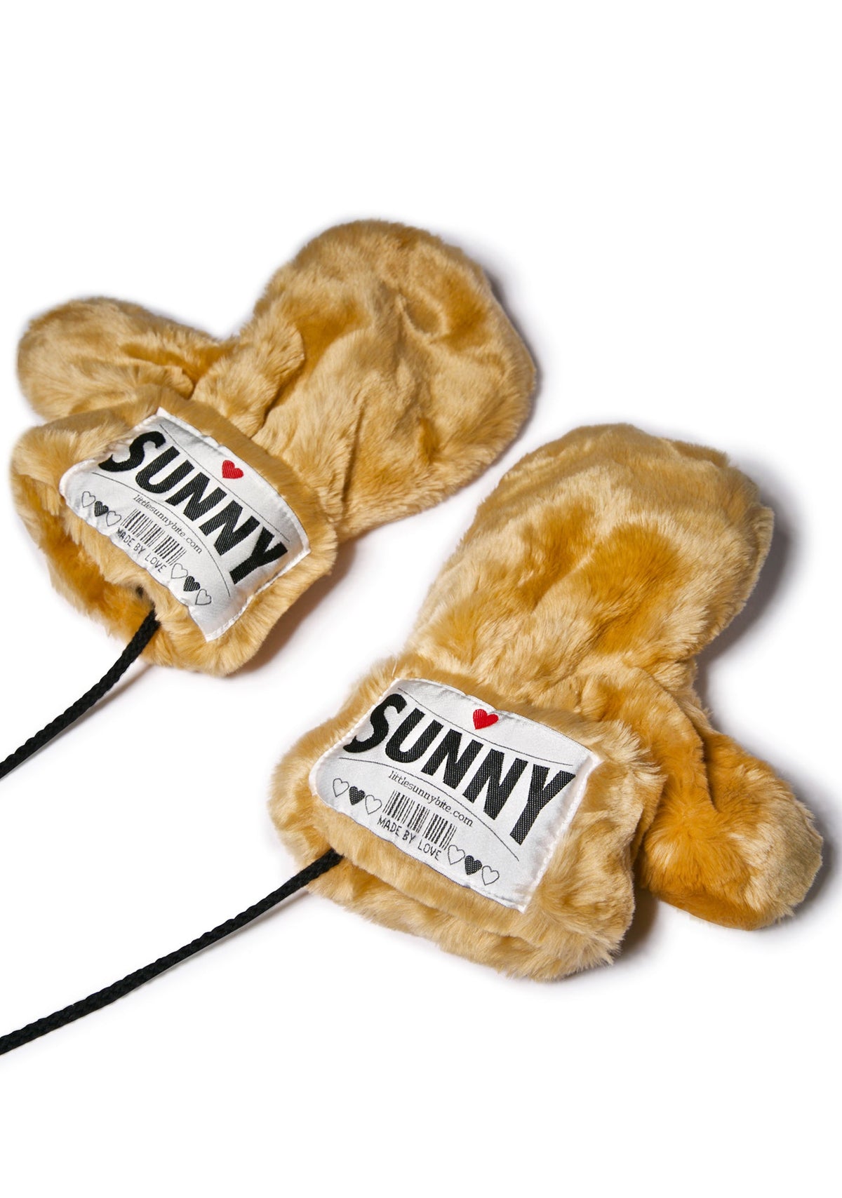 Sunny Faux Fur Gloves - Pink