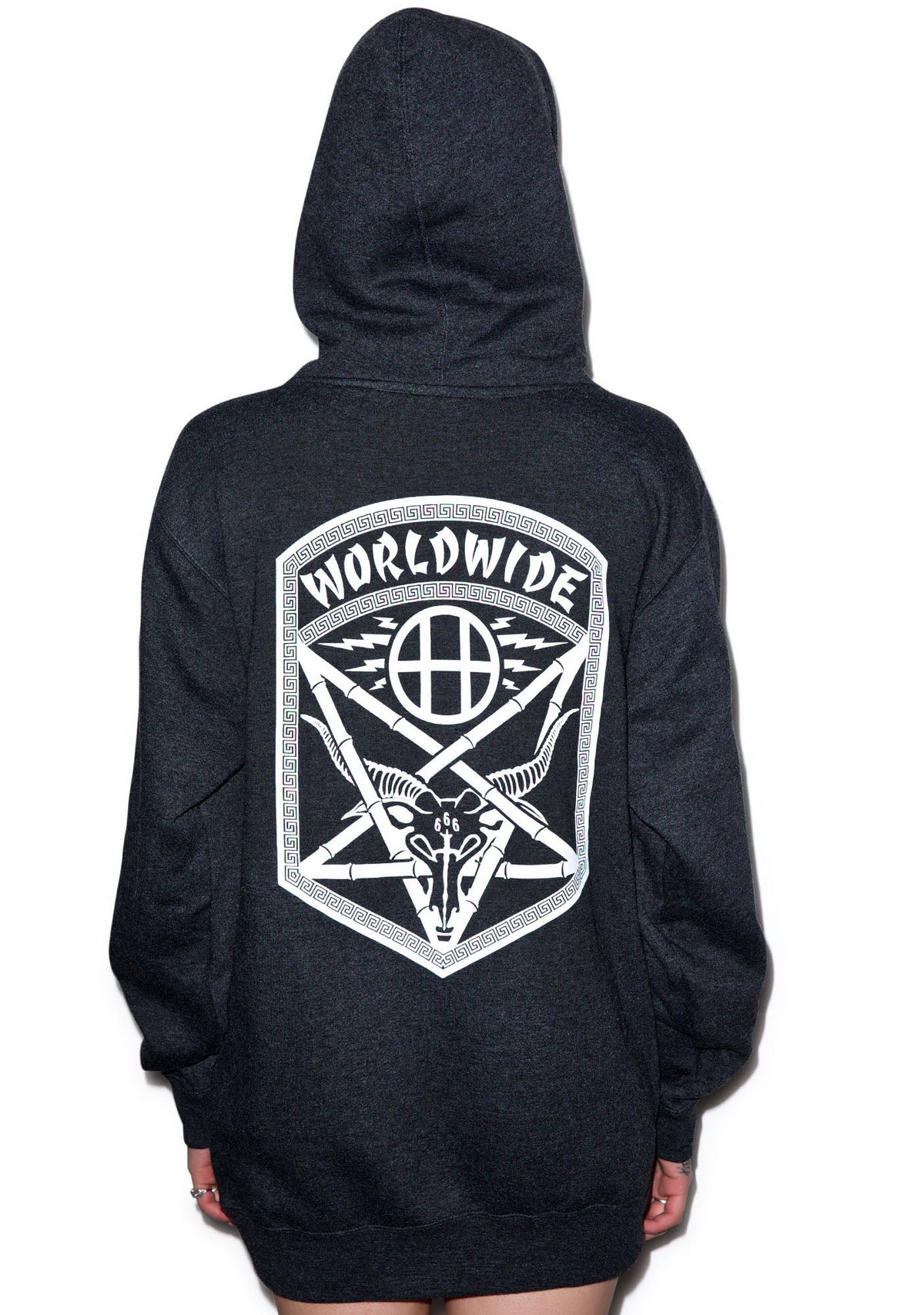 HUF X Thrasher Asia Tour Pullover Hoodie - Light Gray