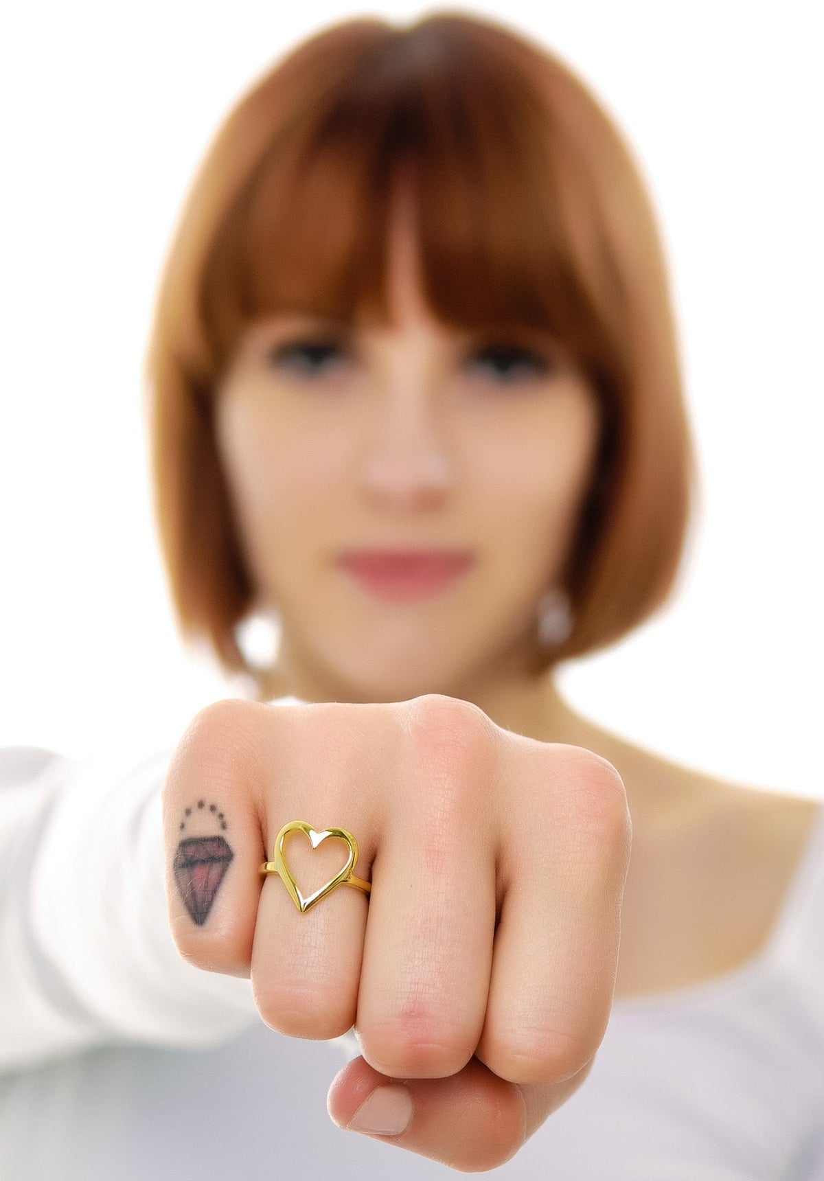 Love Heart Ring - Gold