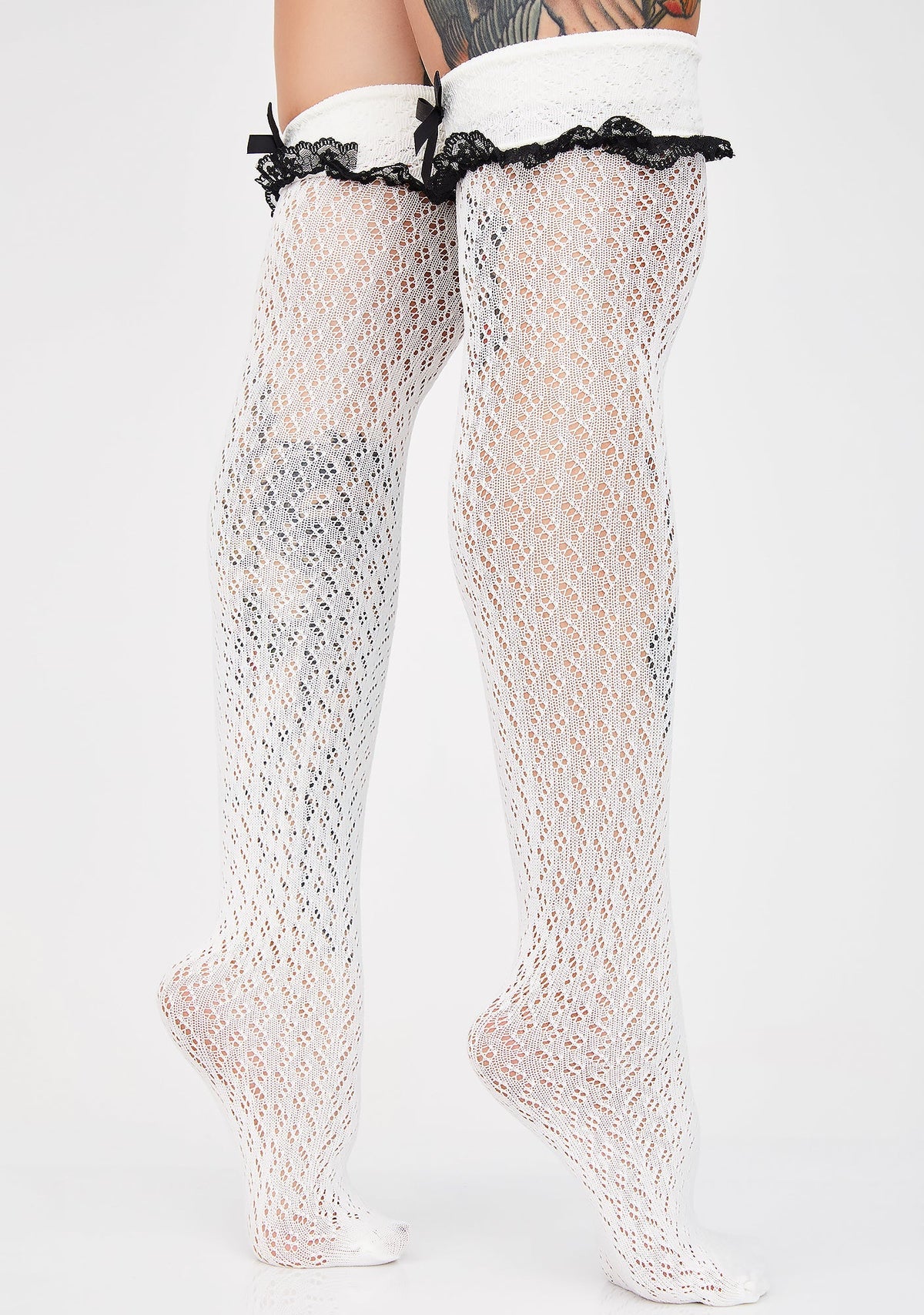Easy A Thigh Highs - White