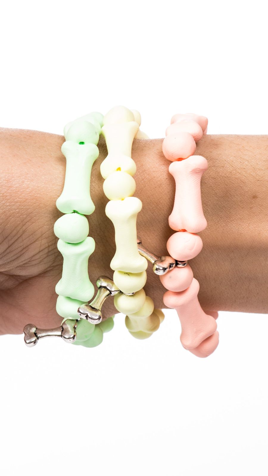 Bedrock Bones Skull Bracelets - Off White