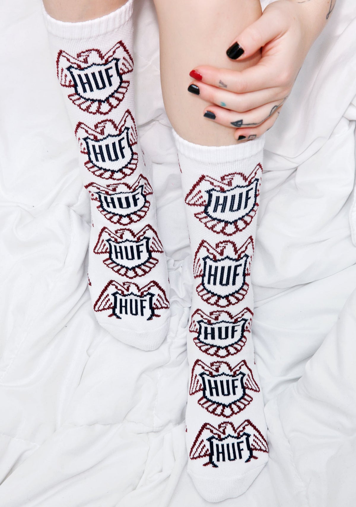 Thunderbird Crew Socks - White